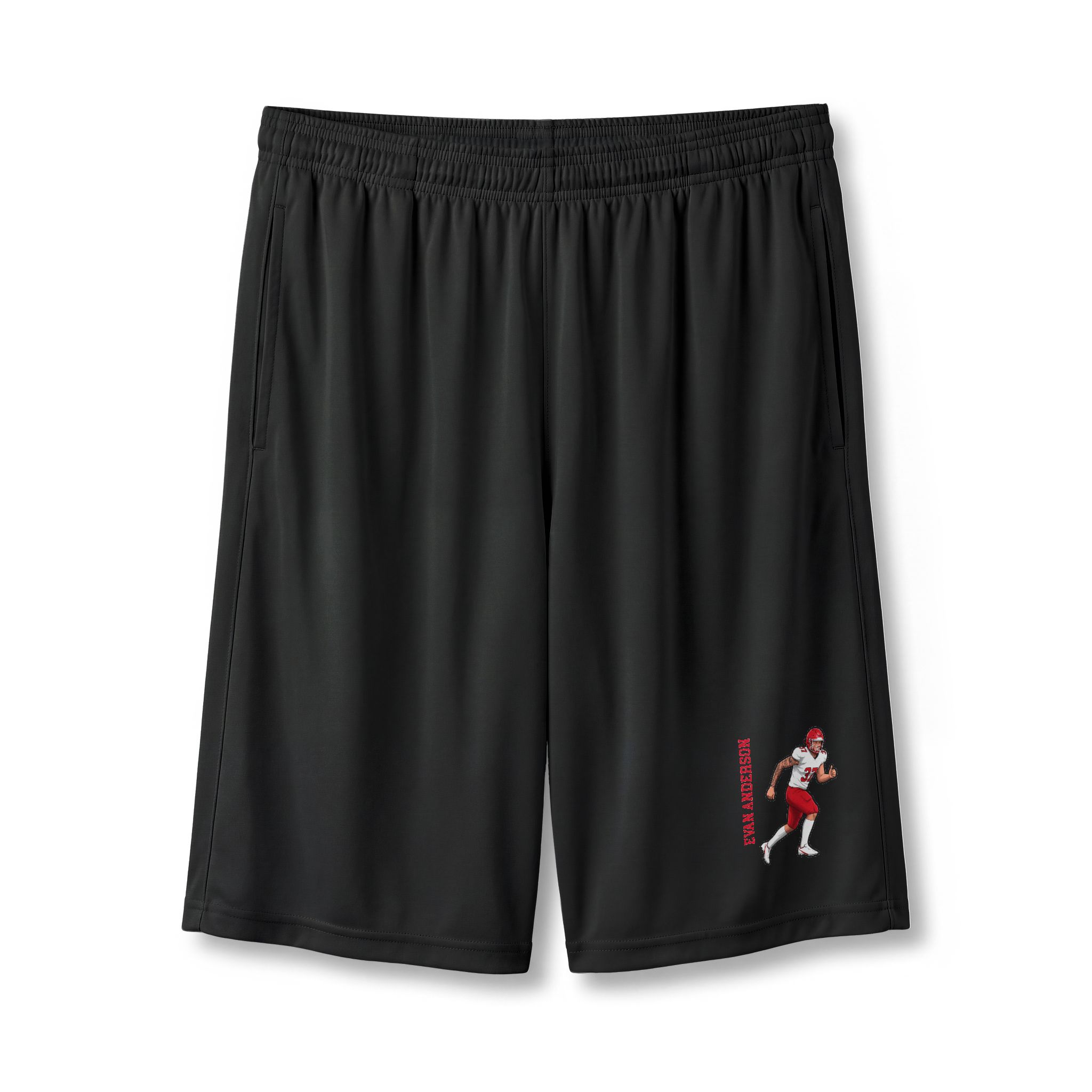 Shorts — character_name_vertical in Black