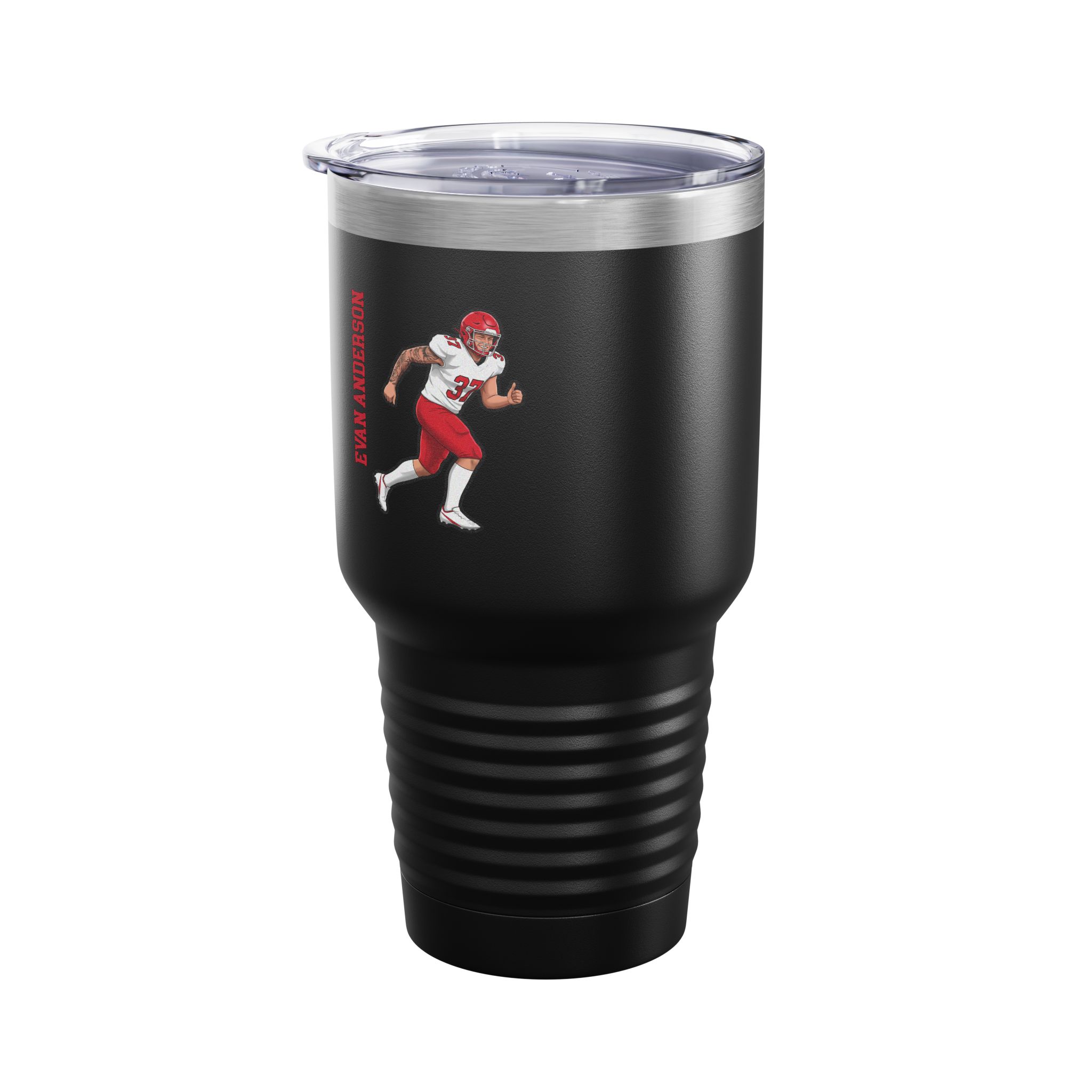 30oz Tumbler — character_name_vertical in Black