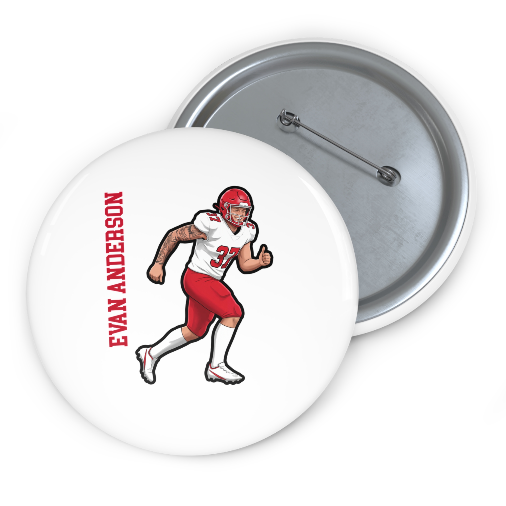 Game Day Pin — character_name_vertical in Classic