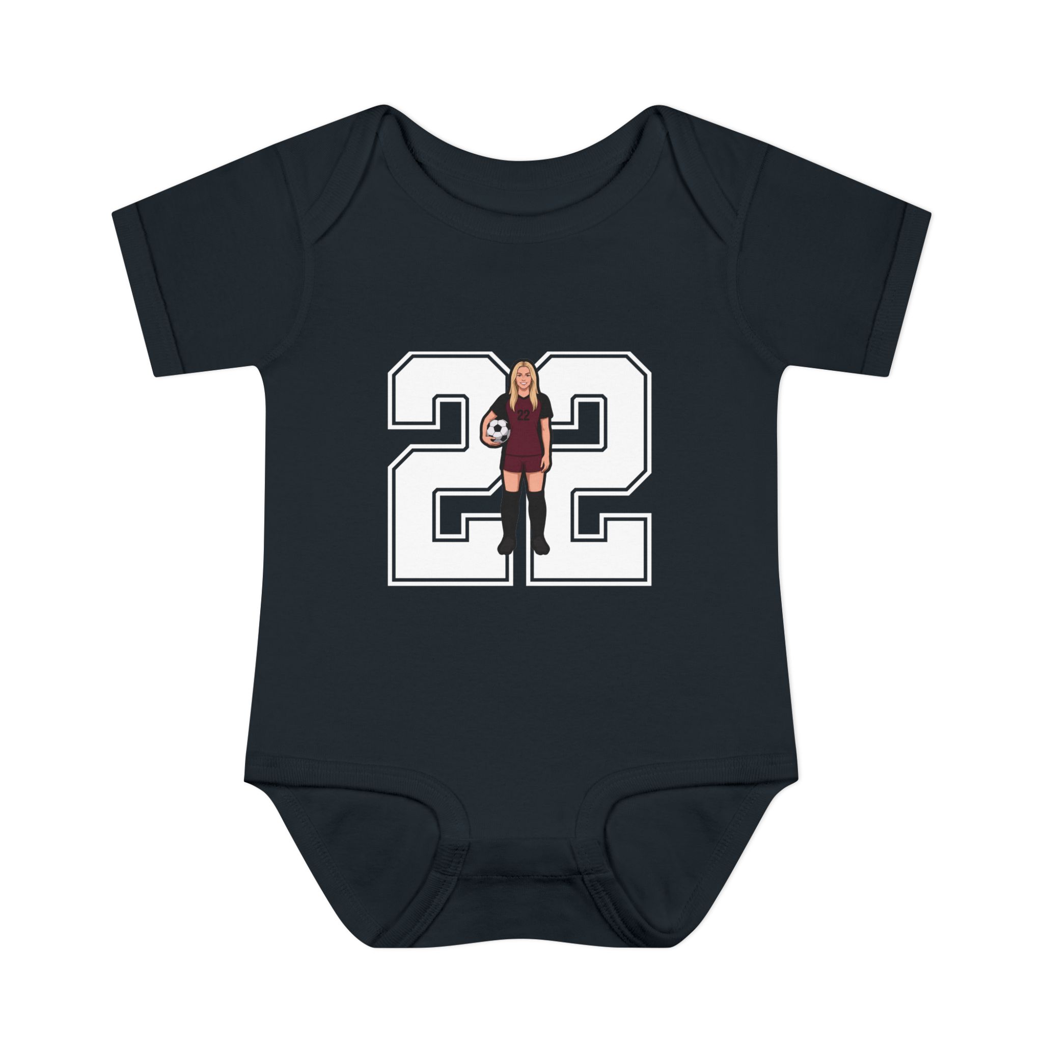 Baby Onesie — character_number in Black