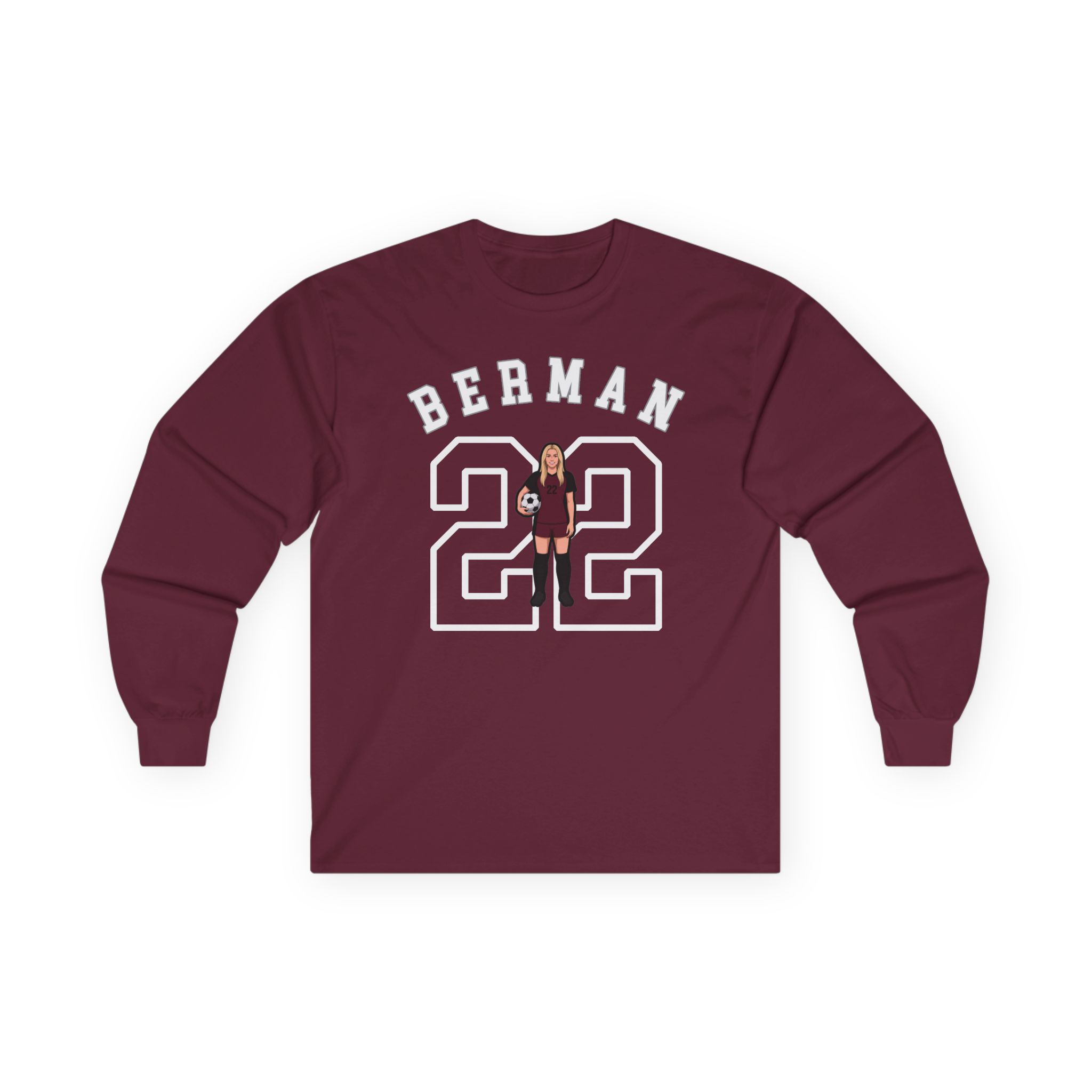 Long Sleeve Tee — character_shirsey_arch in Maroon