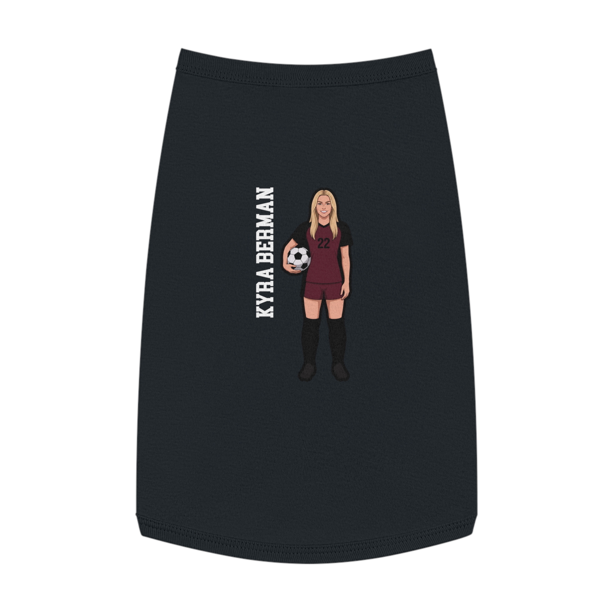 Pet Tank Top — character_name_vertical in Black