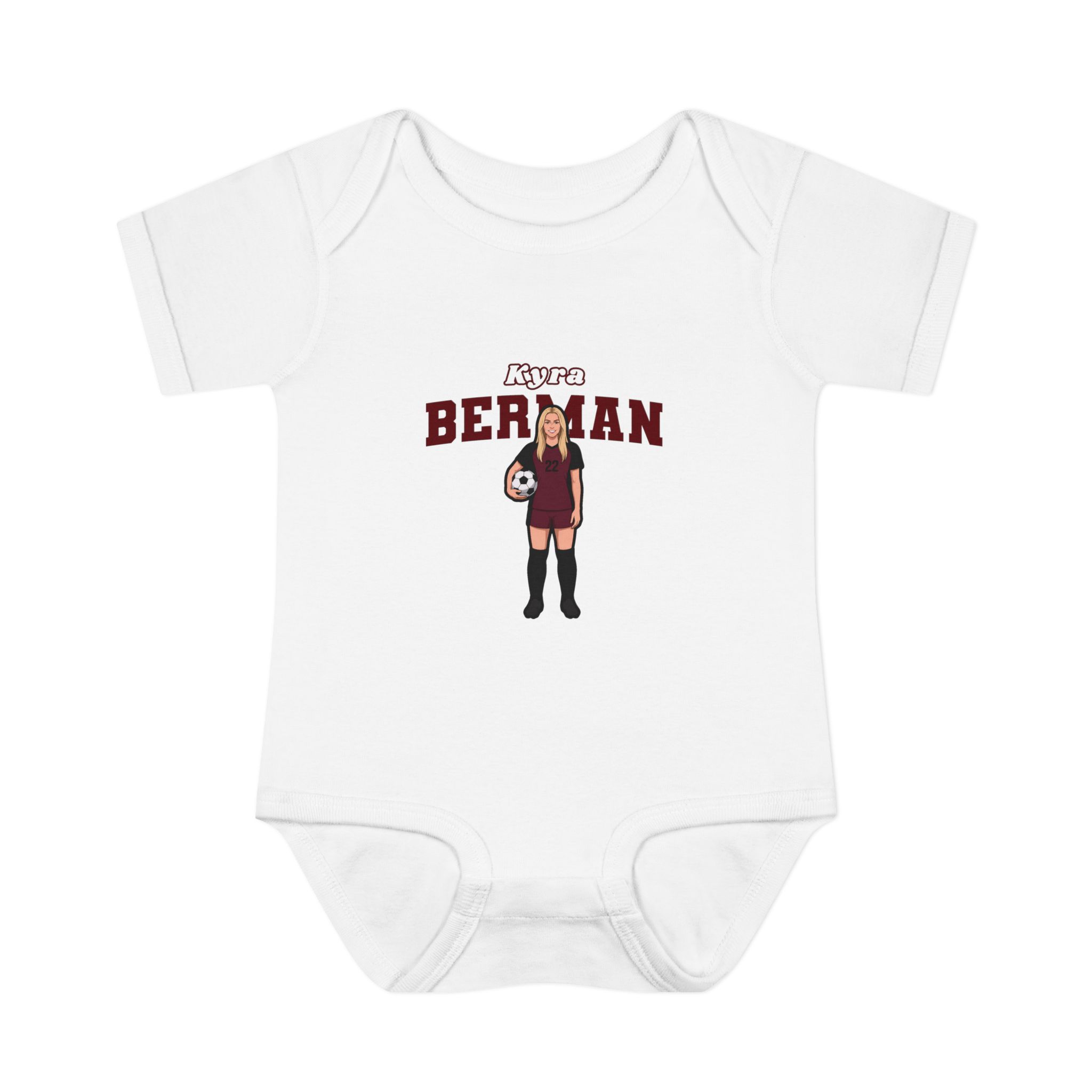 Baby Onesie — character_name_arch in White