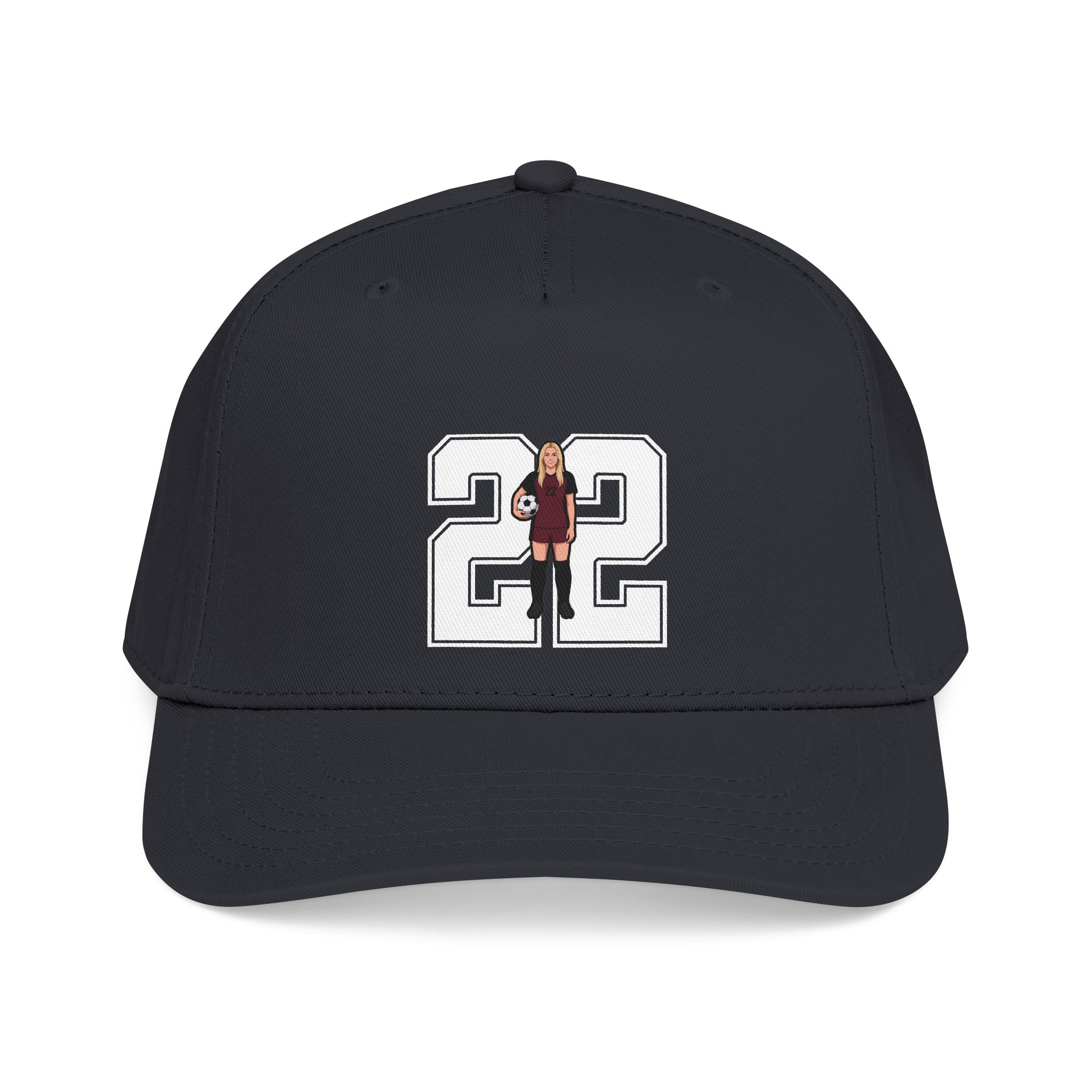 Baseball Cap — character_number in Black