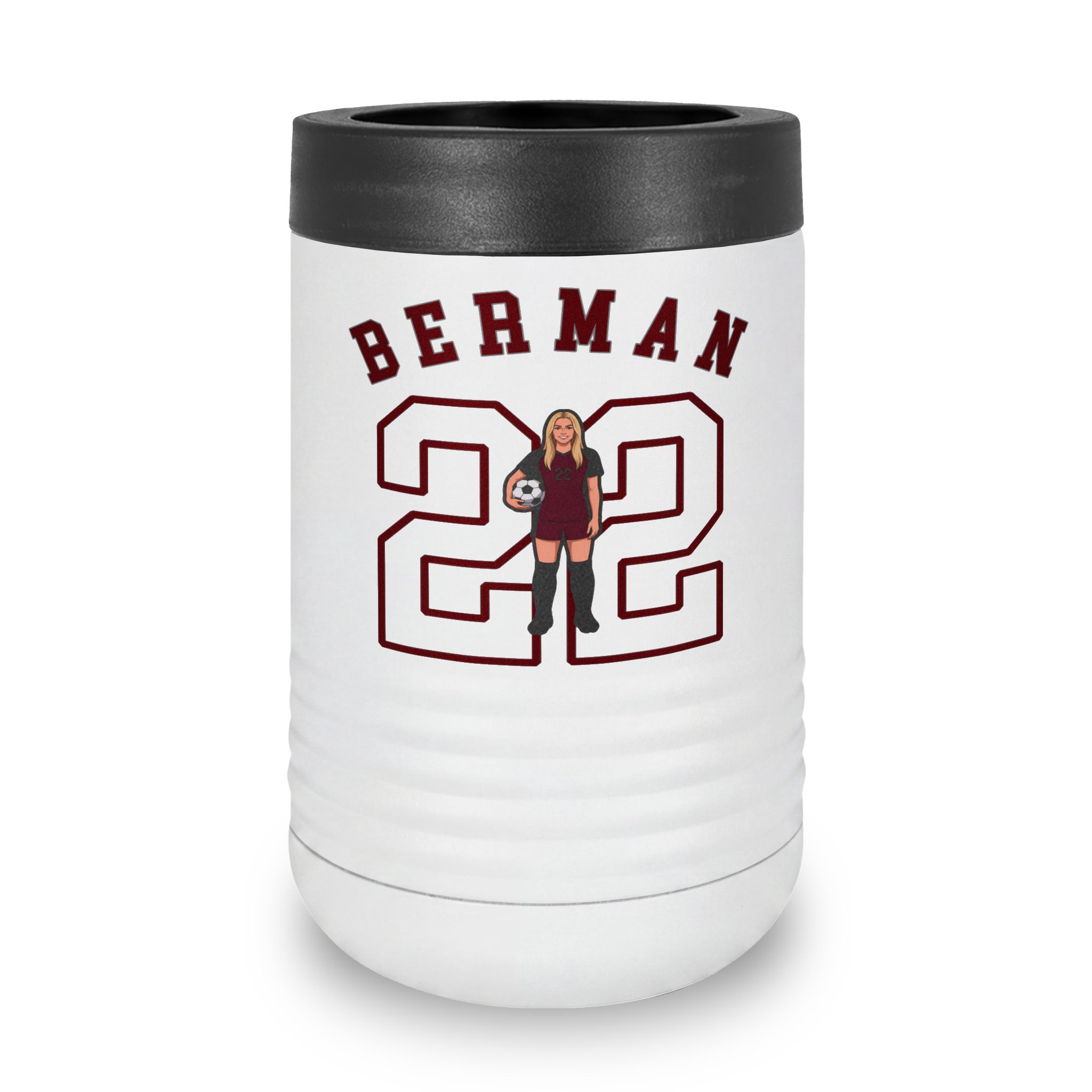 Stainless Can Cooler — character_shirsey_arch in White