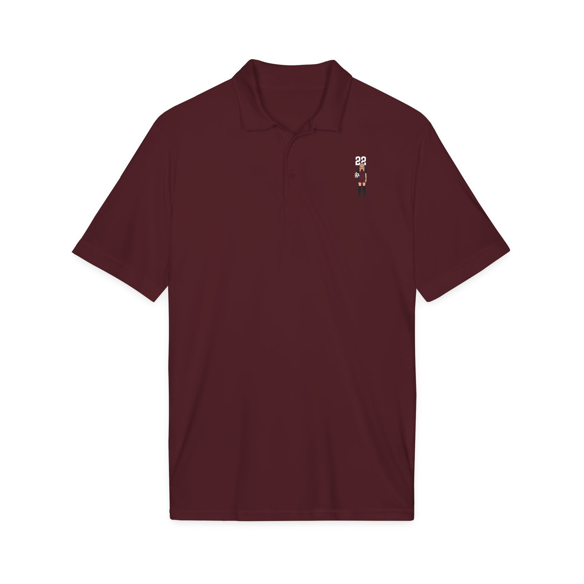 Polo — character_number_top in Maroon