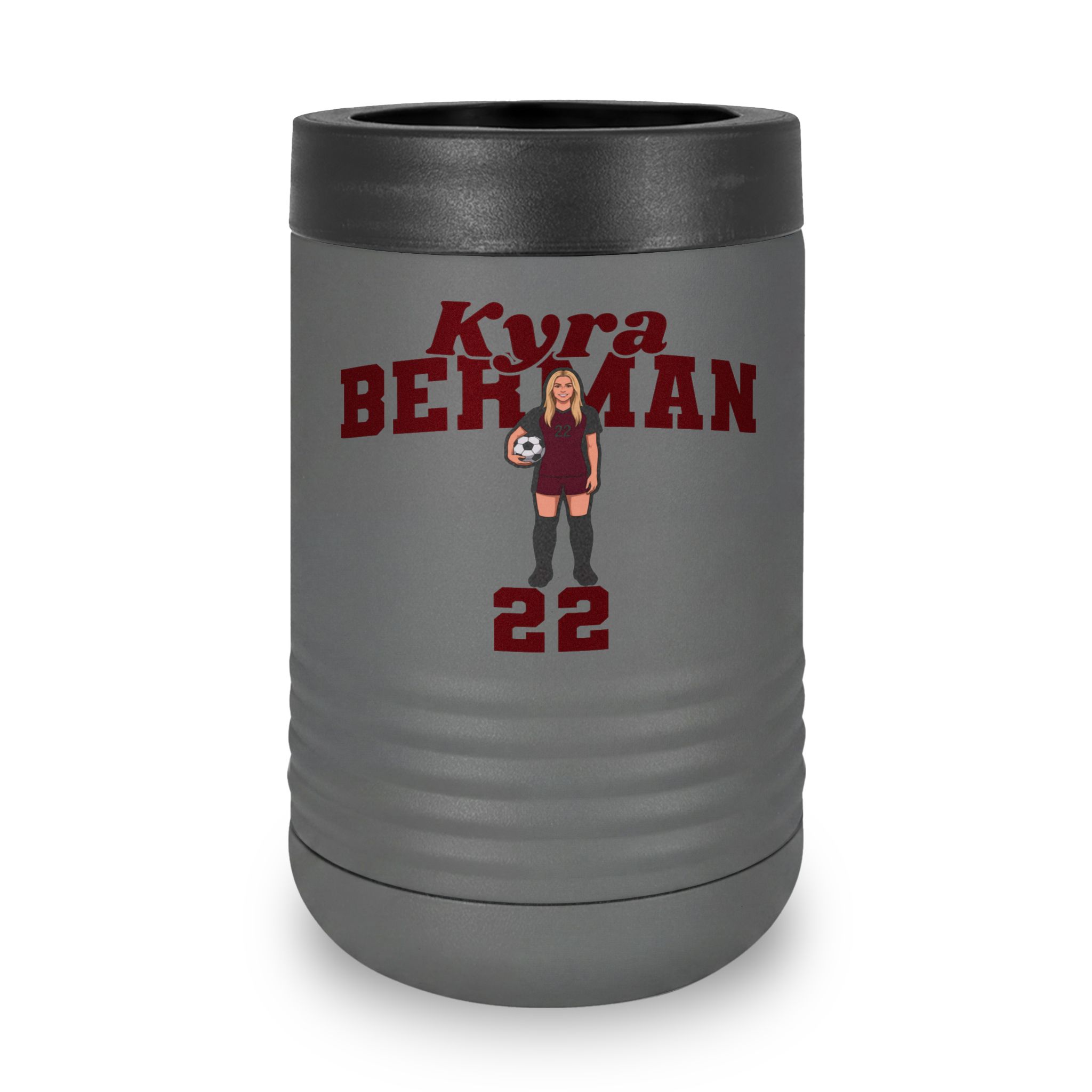 Stainless Can Cooler — character_signature_arch in Grey