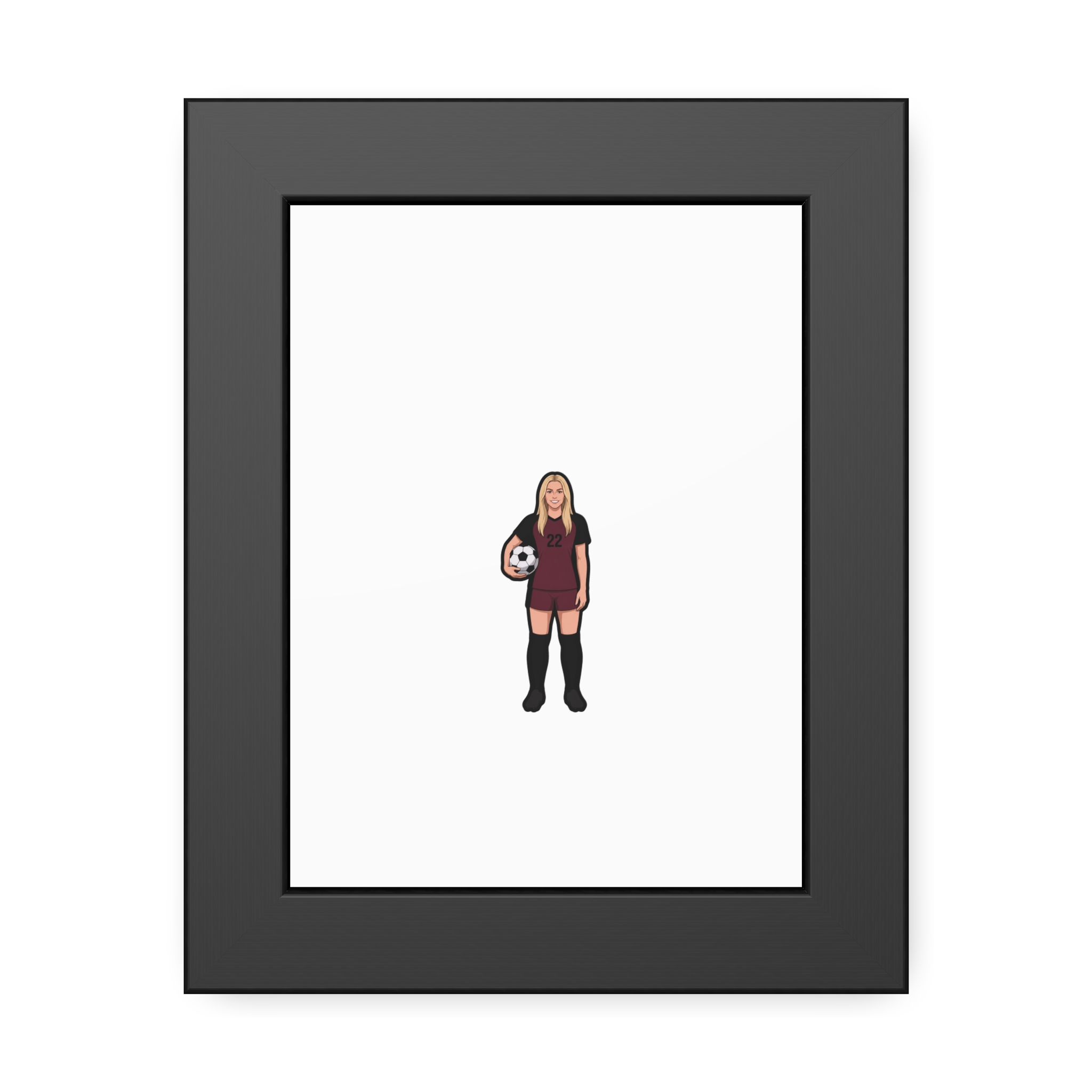 Framed Poster — character_shirsey in Black
