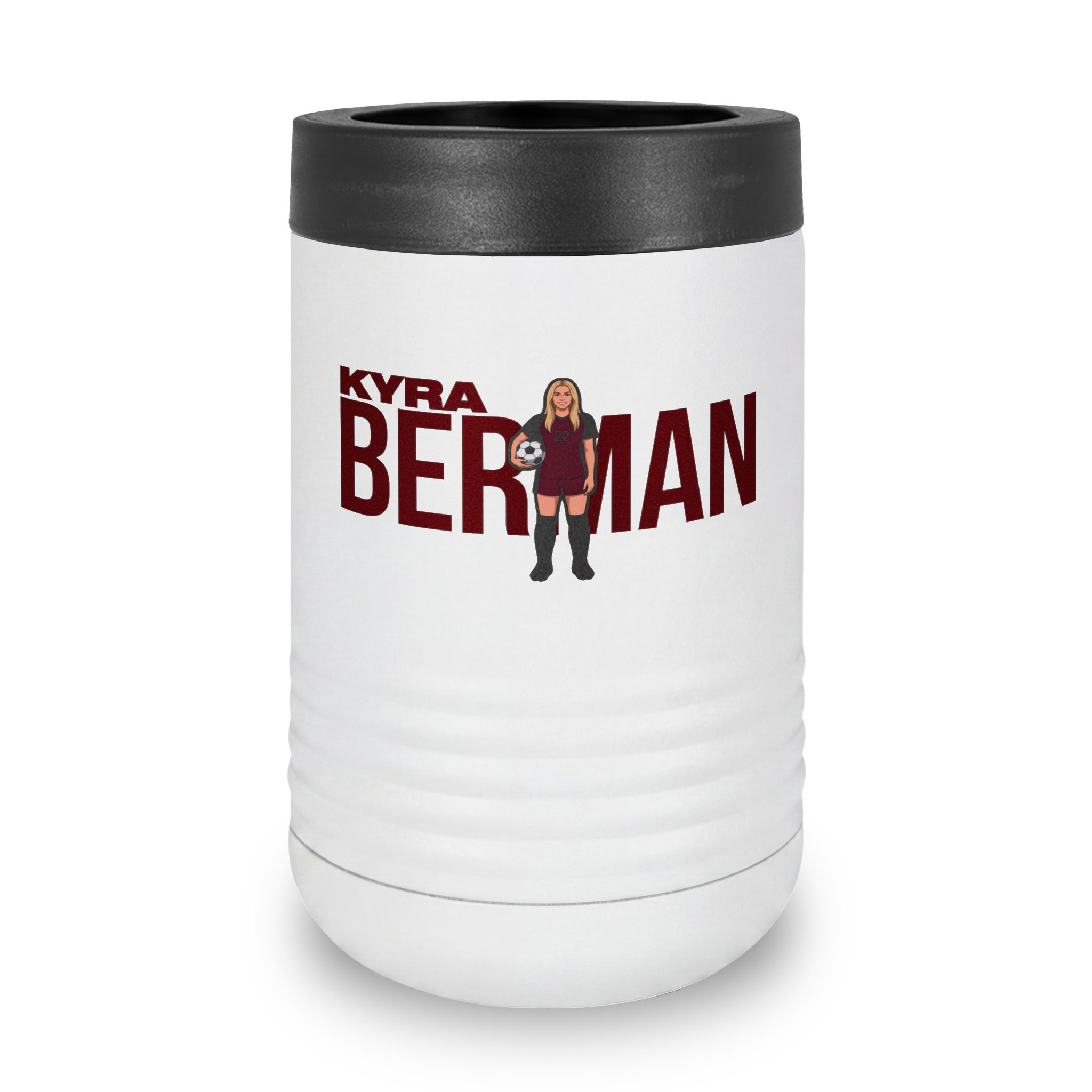 Stainless Can Cooler — character_player_name in White