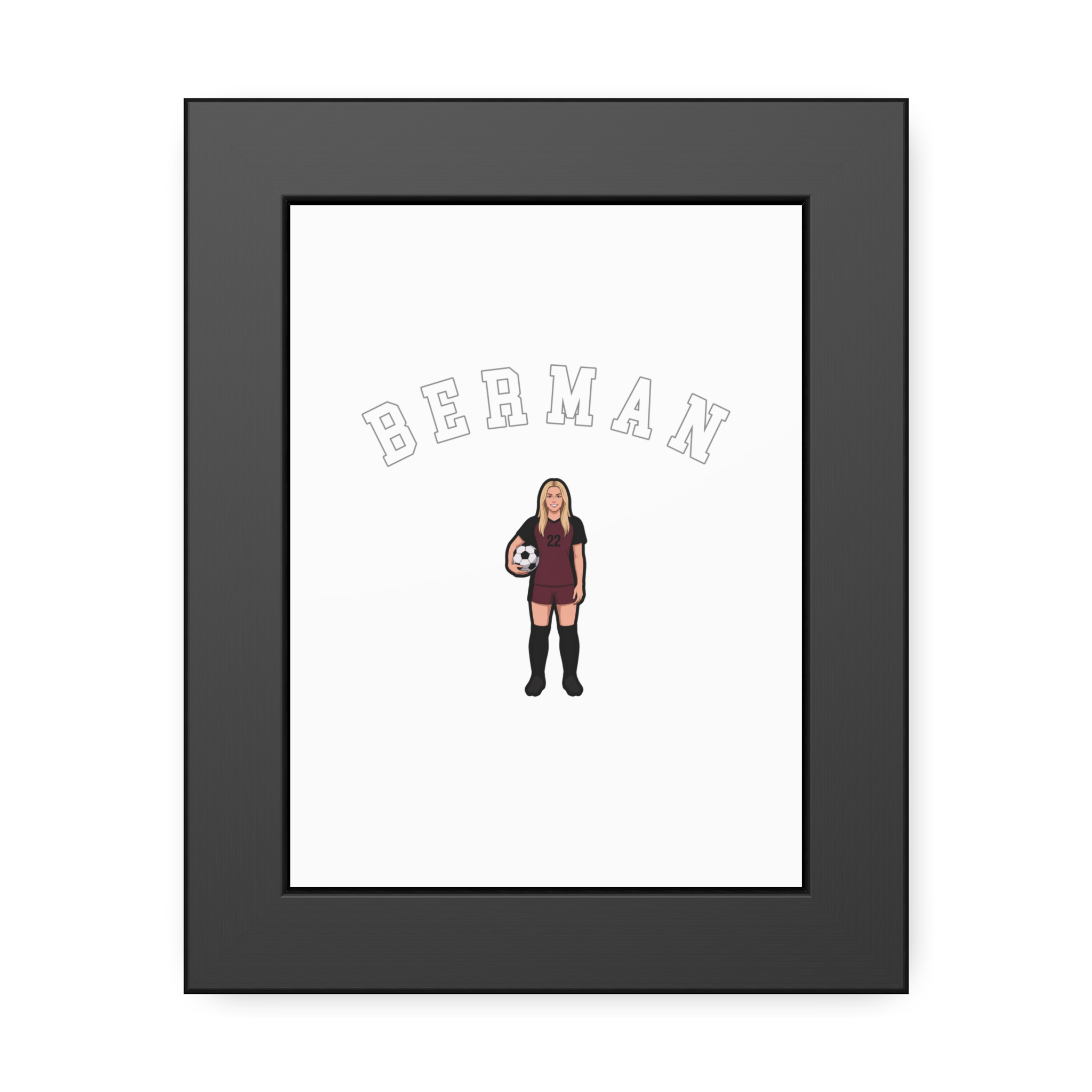 Framed Poster — character_shirsey_arch in Black