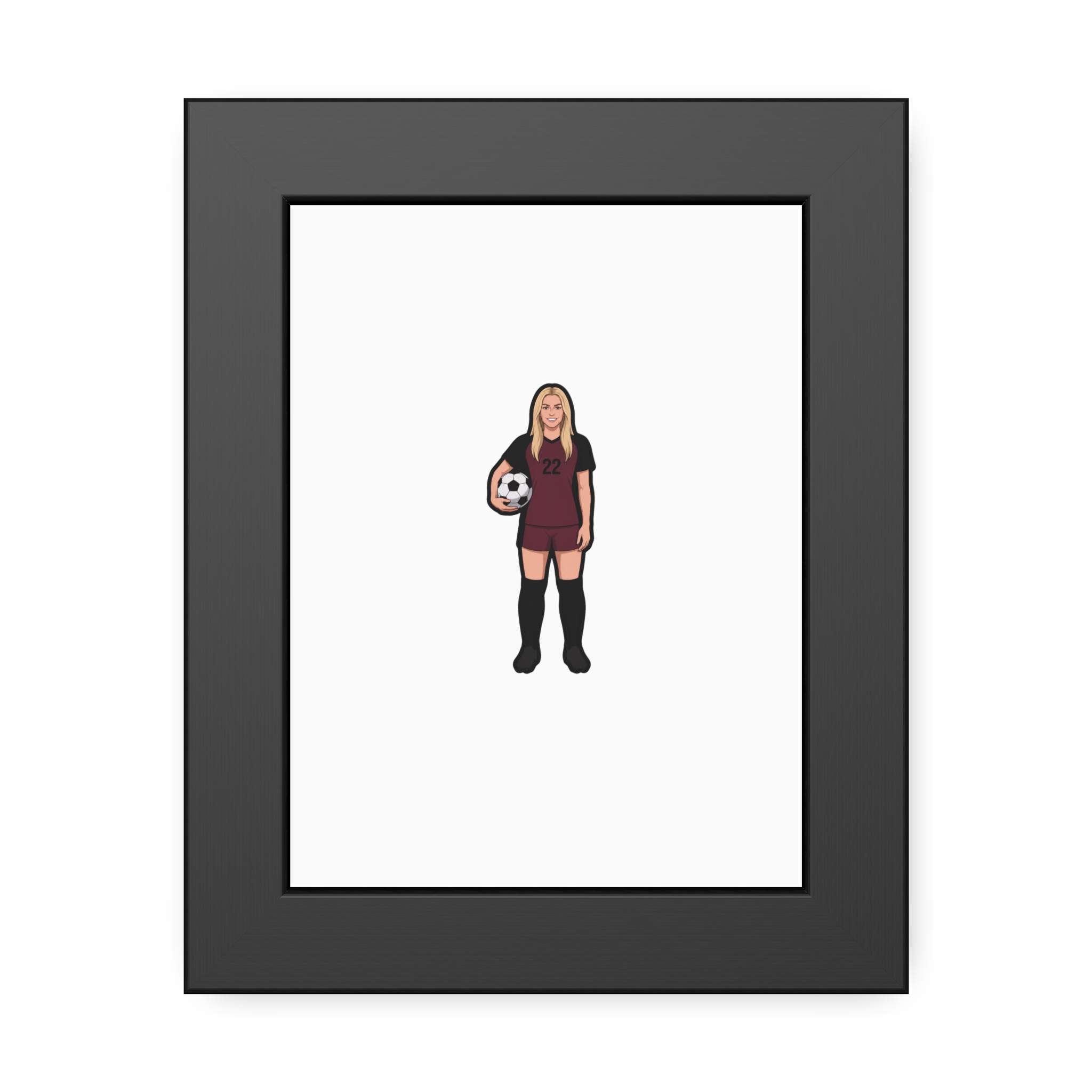 Framed Poster — character_number in Black