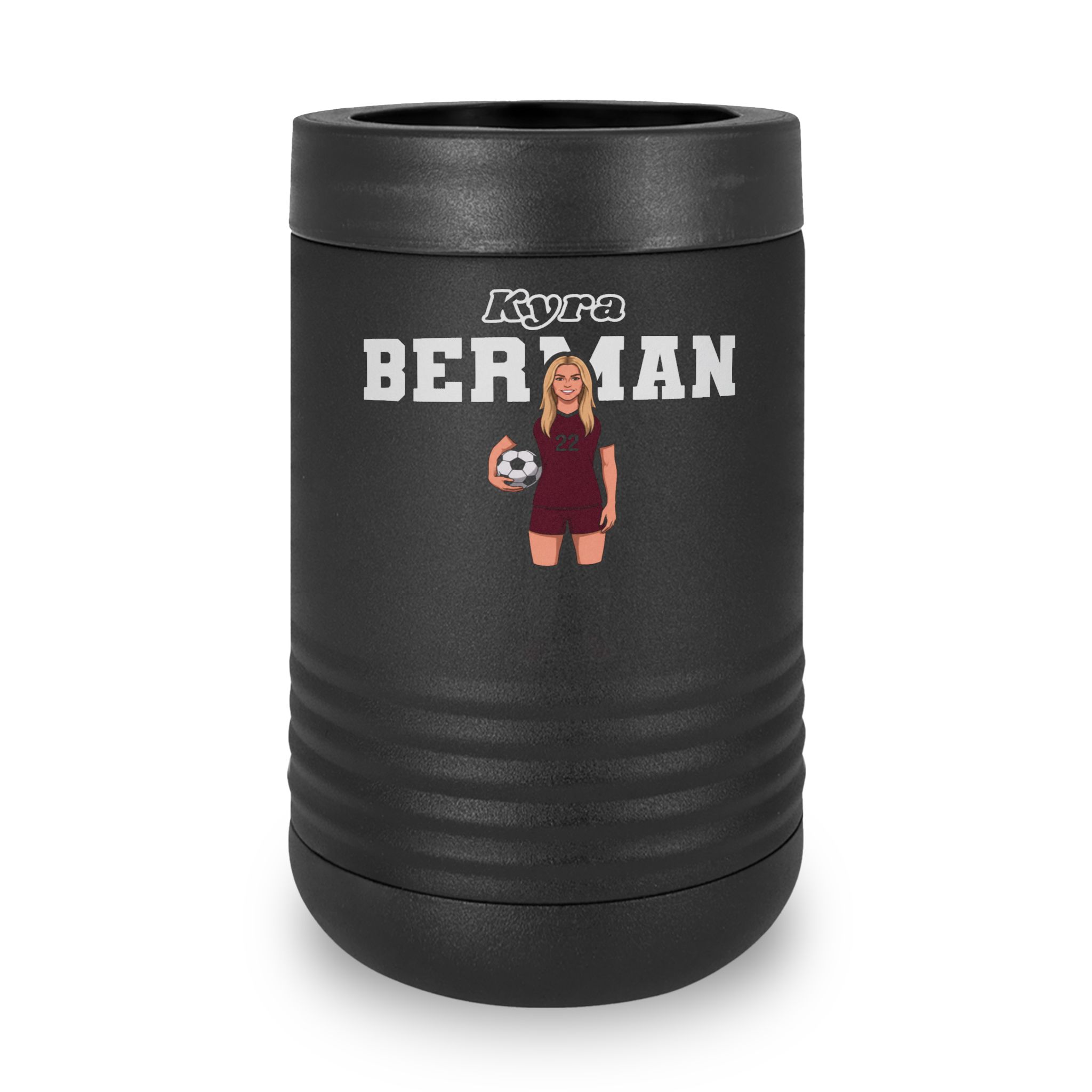 Stainless Can Cooler — character_name_arch in Black