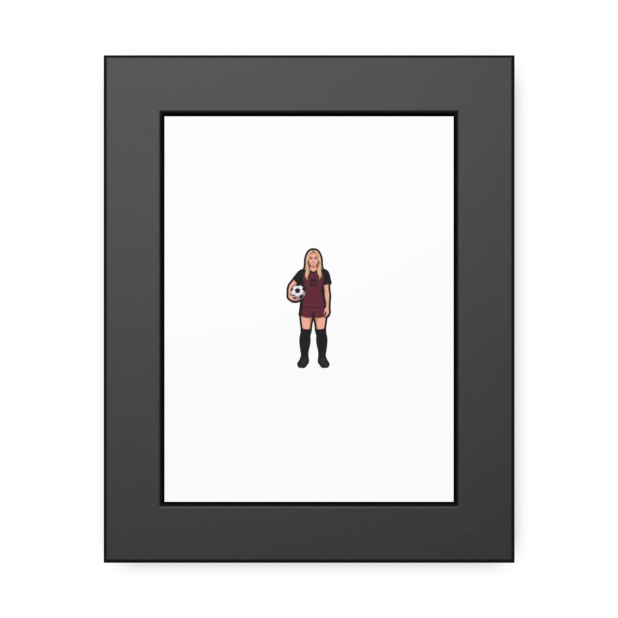 Framed Poster — character_signature_arch in Black