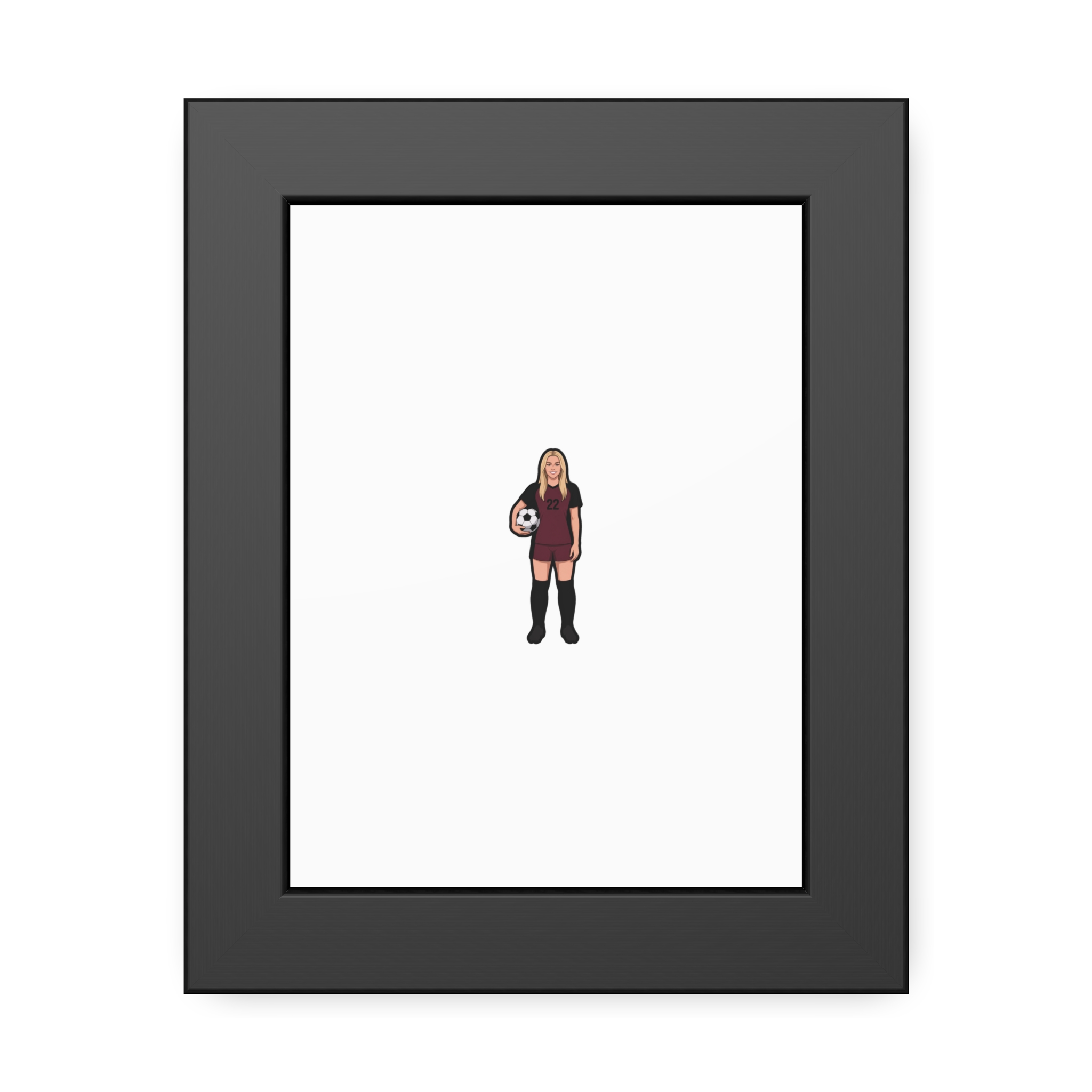Framed Poster — character_player_name in Black