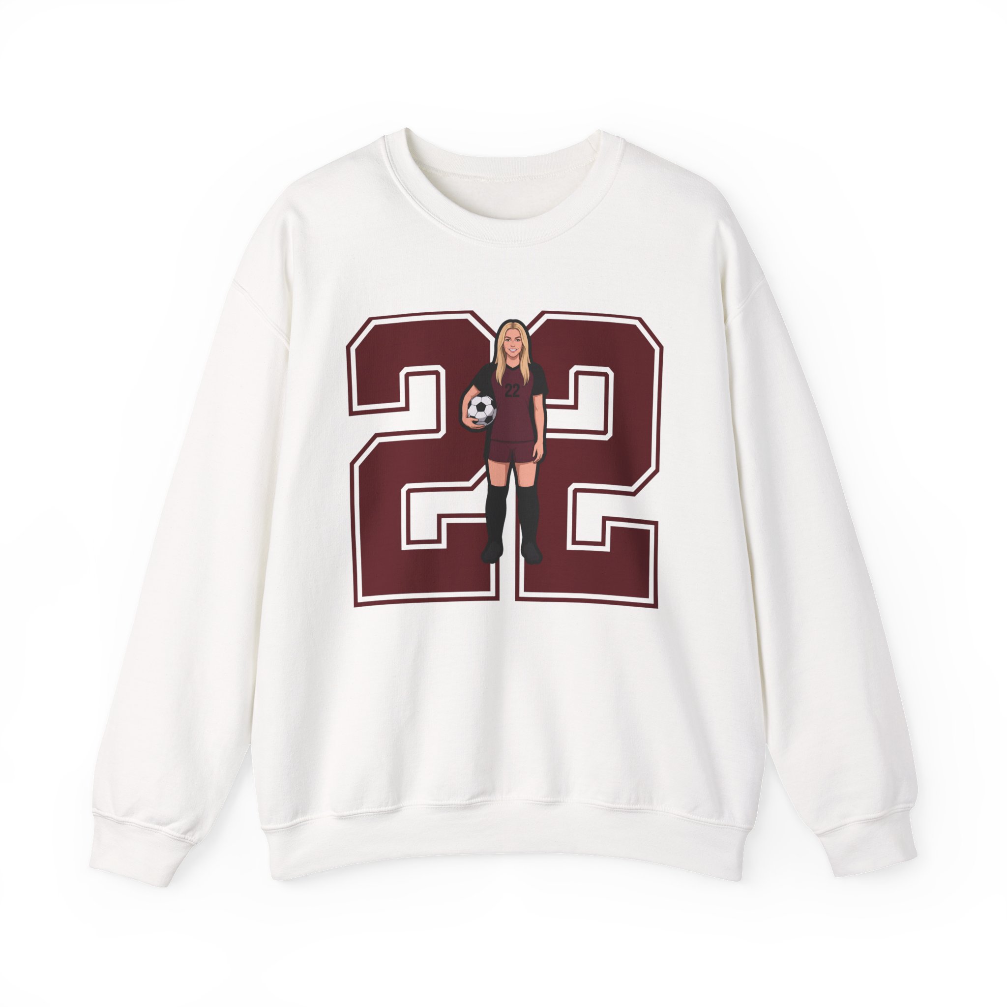 Crewneck Sweatshirt — character_number in White