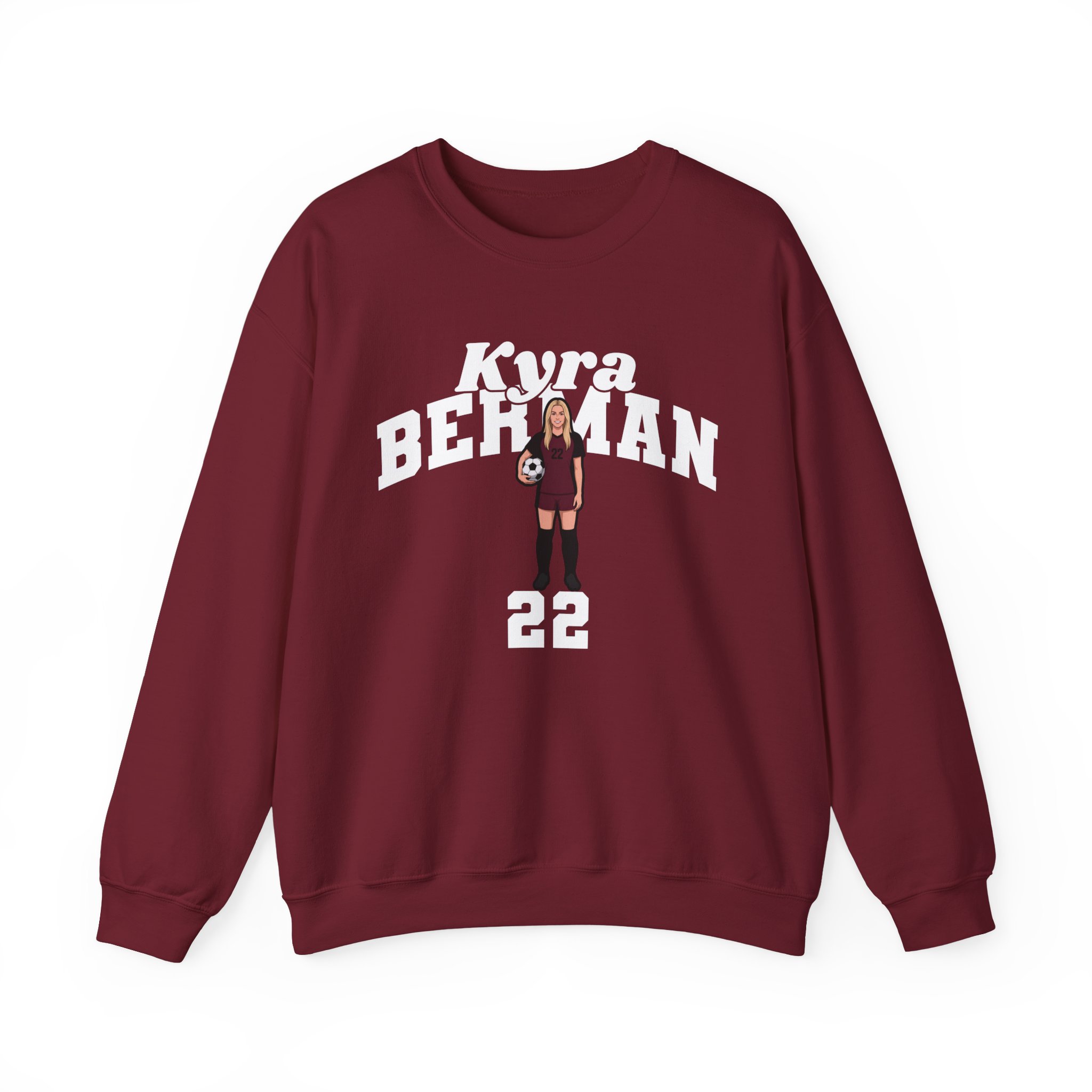 Crewneck Sweatshirt — character_signature_arch in Garnet