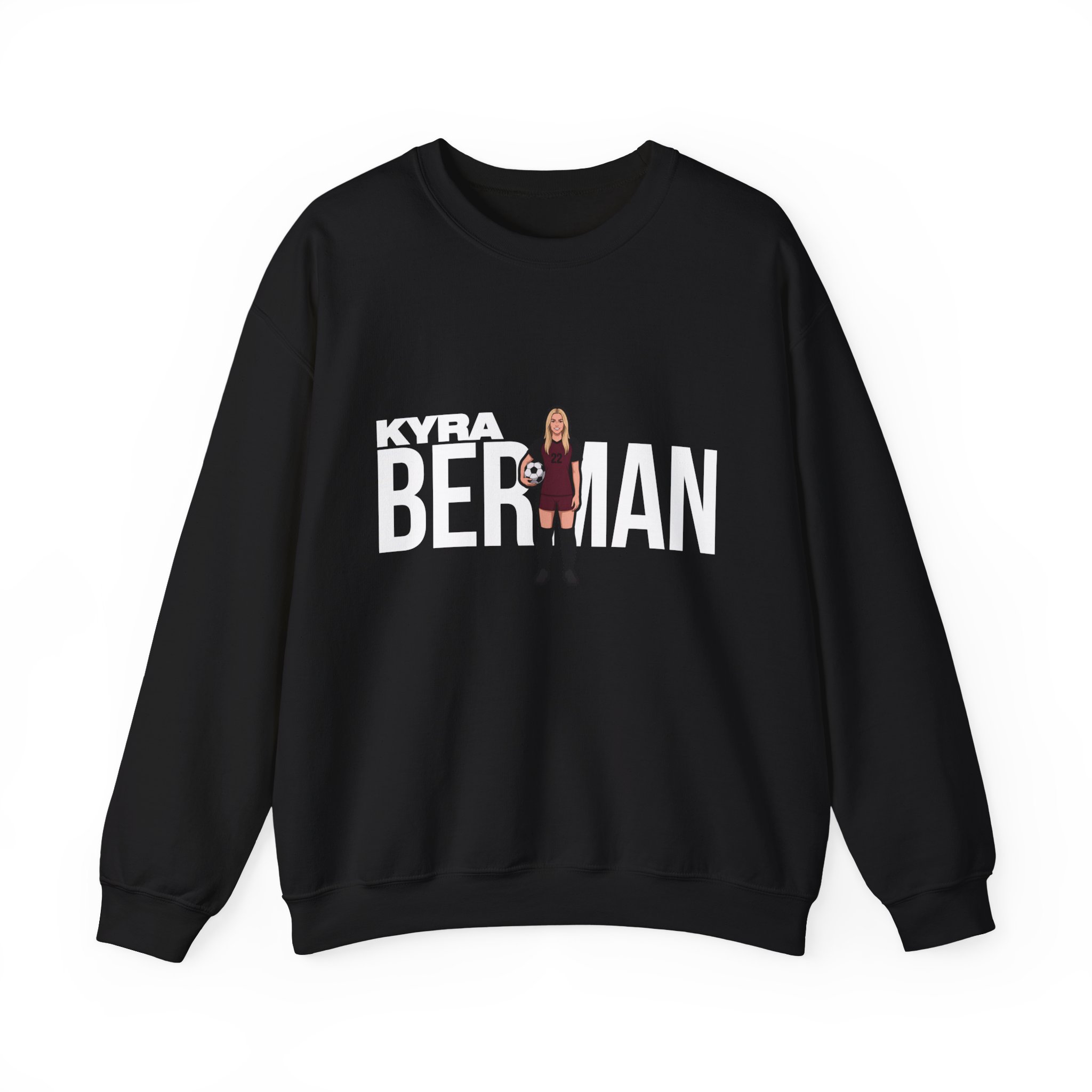 Crewneck Sweatshirt — character_player_name in Black