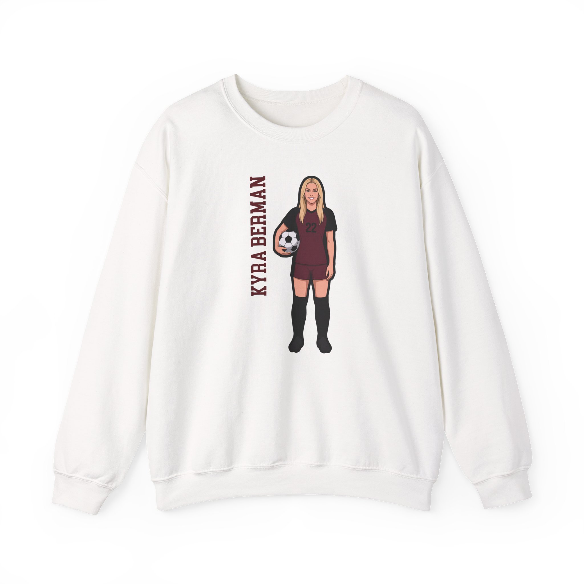 Crewneck Sweatshirt — character_name_vertical in White