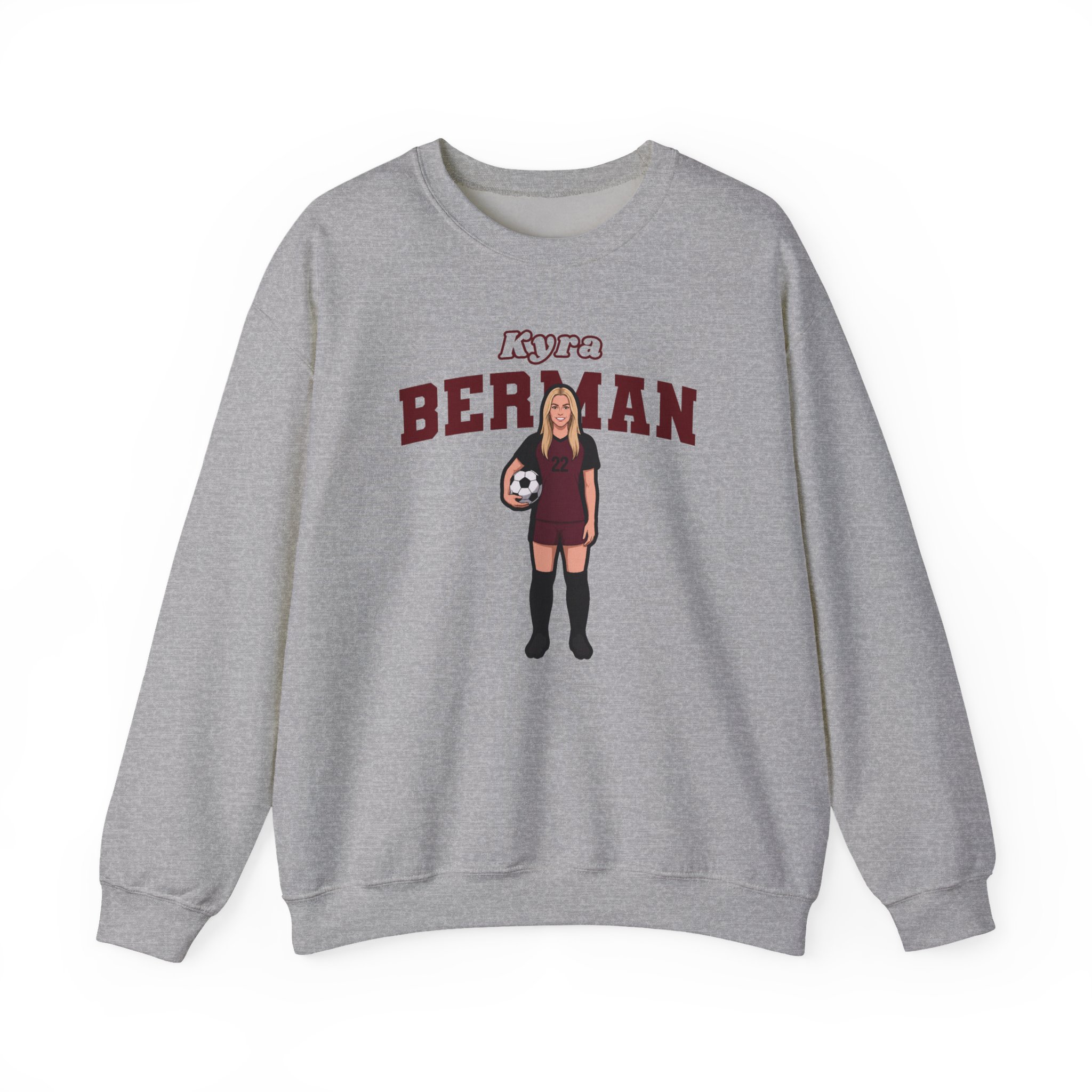 Crewneck Sweatshirt — character_name_arch in Grey