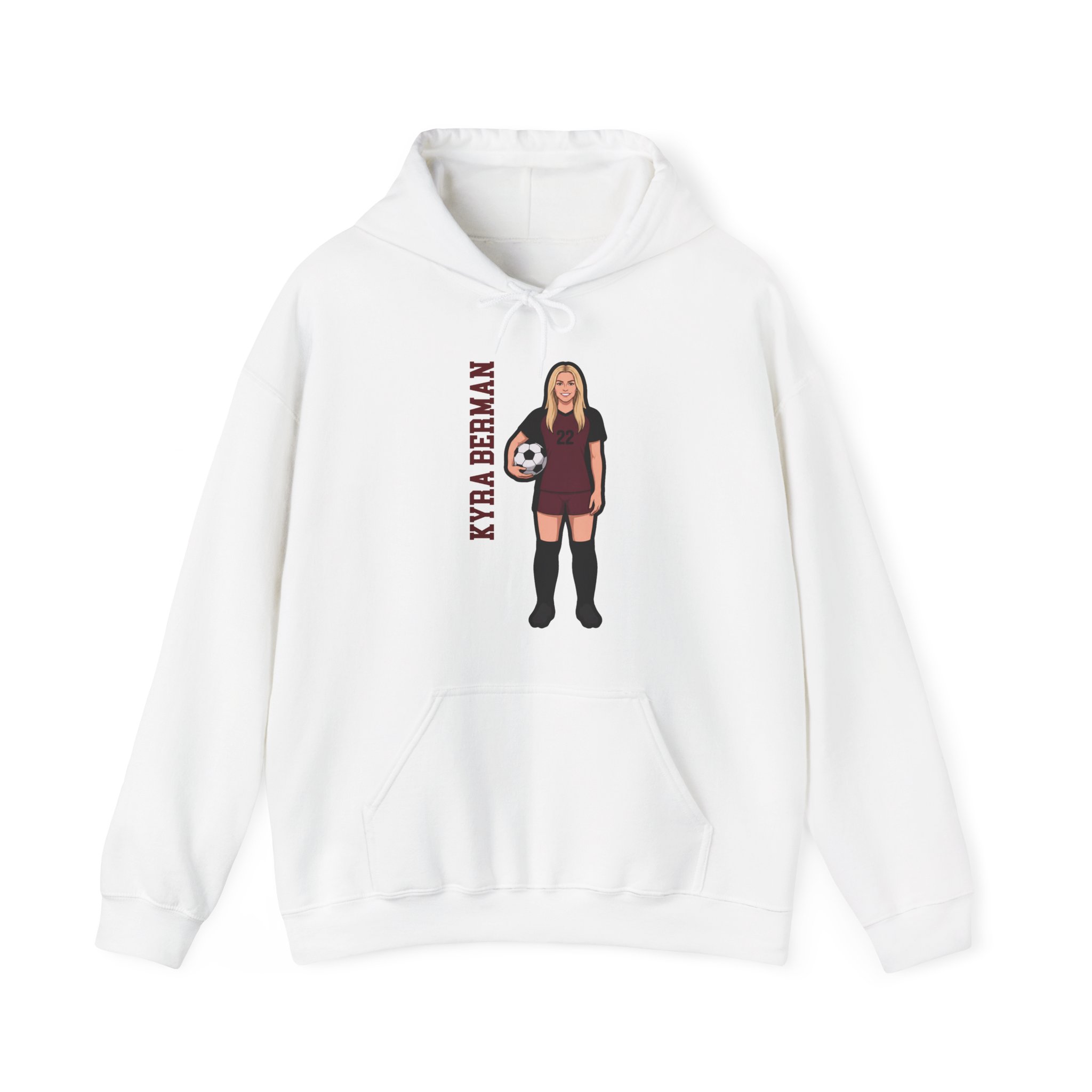 Hoodie — character_name_vertical in White