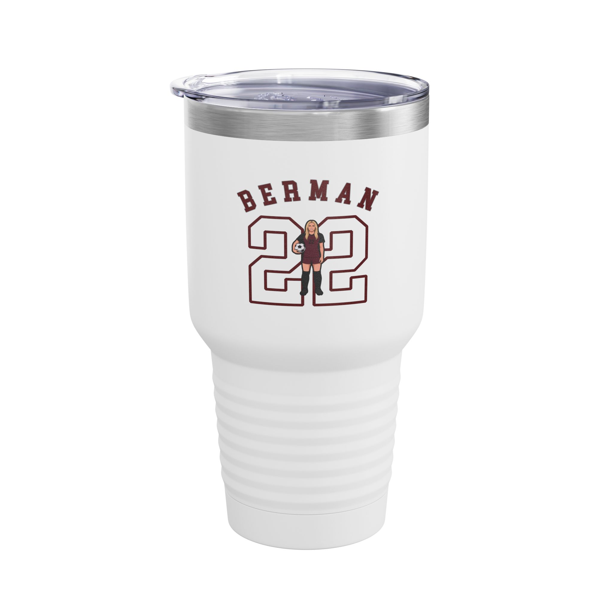 30oz Tumbler — character_shirsey_arch in White