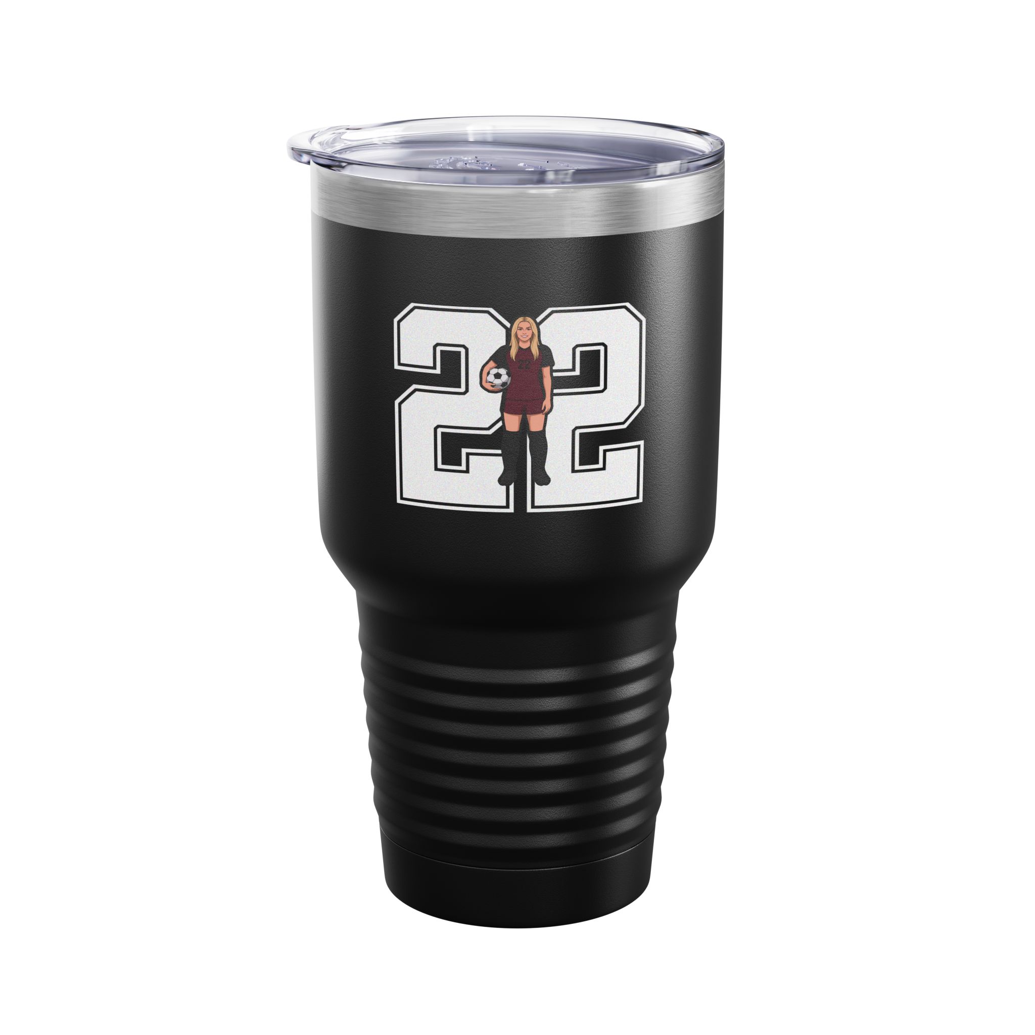 30oz Tumbler — character_number in Black