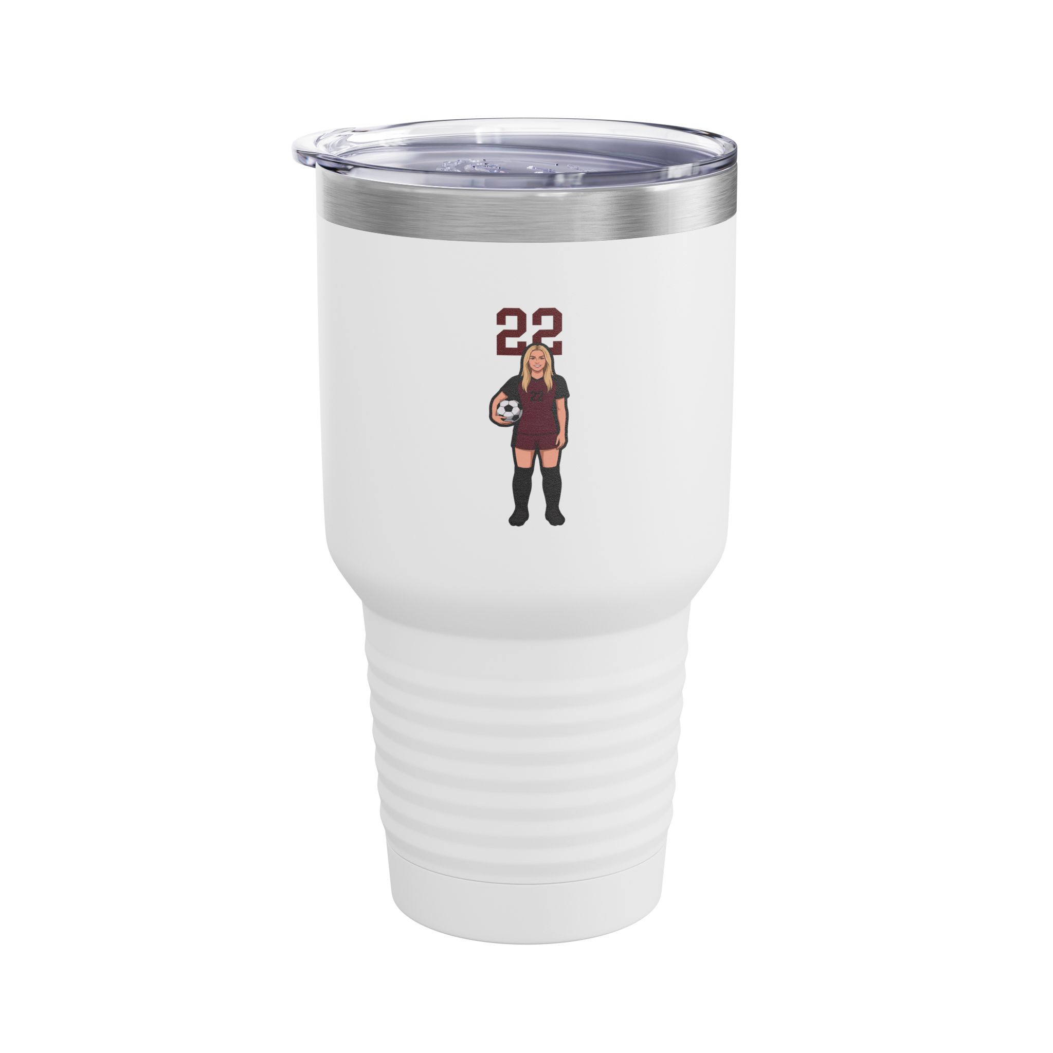 30oz Tumbler — character_number_top in White