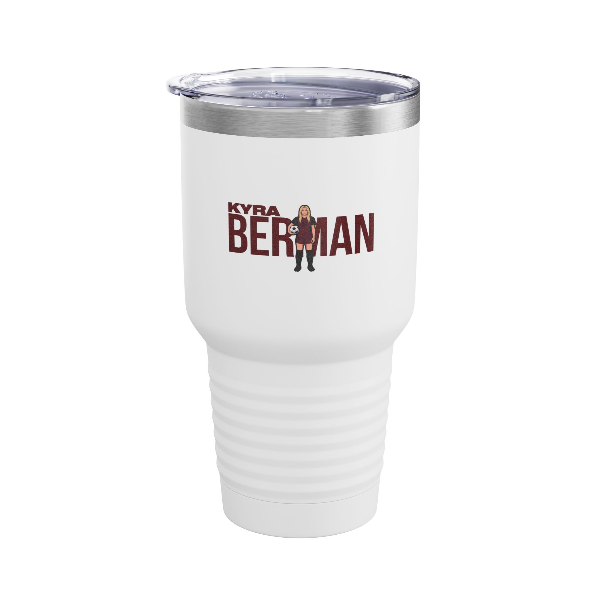 30oz Tumbler — character_player_name in White