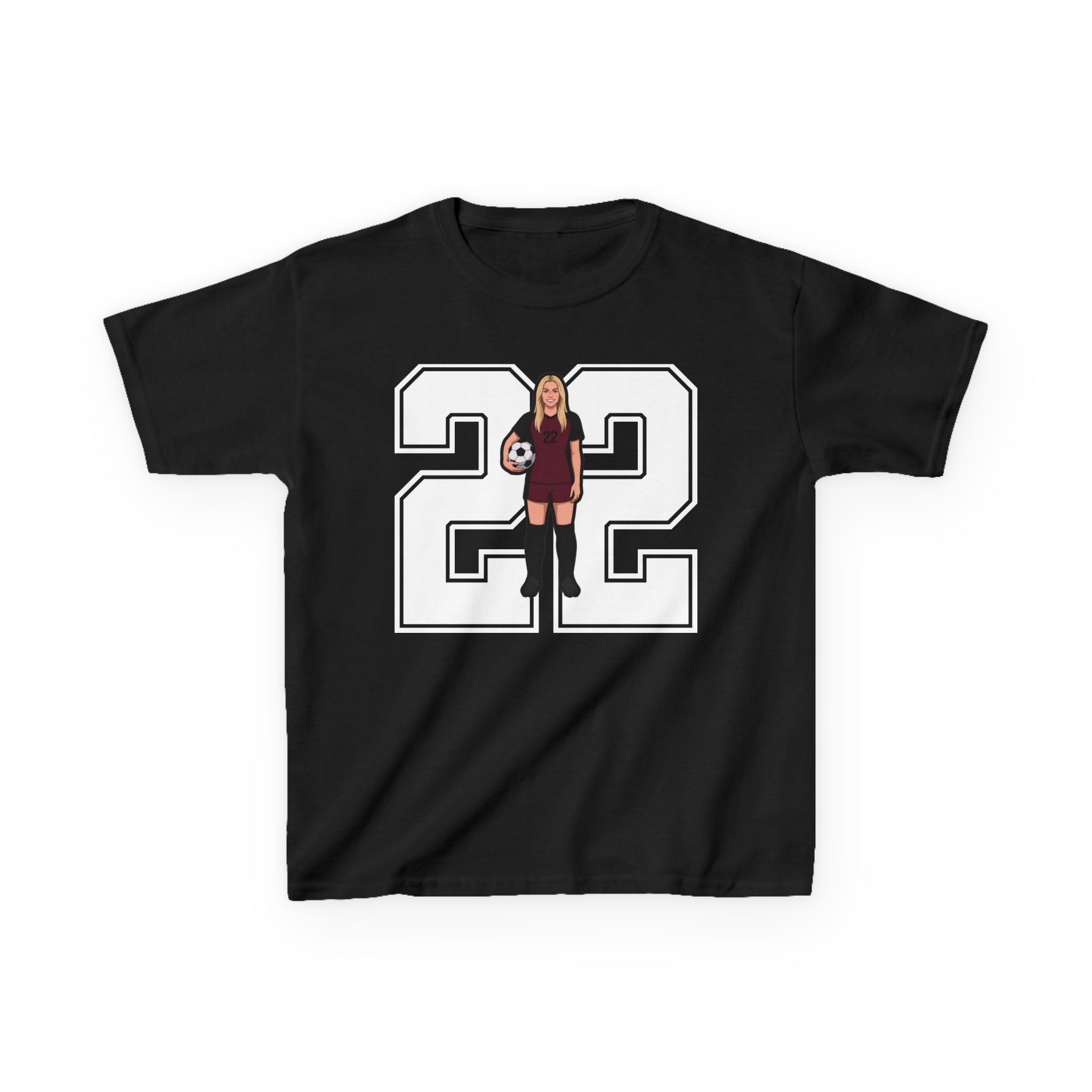 Youth Tee — character_number in Black