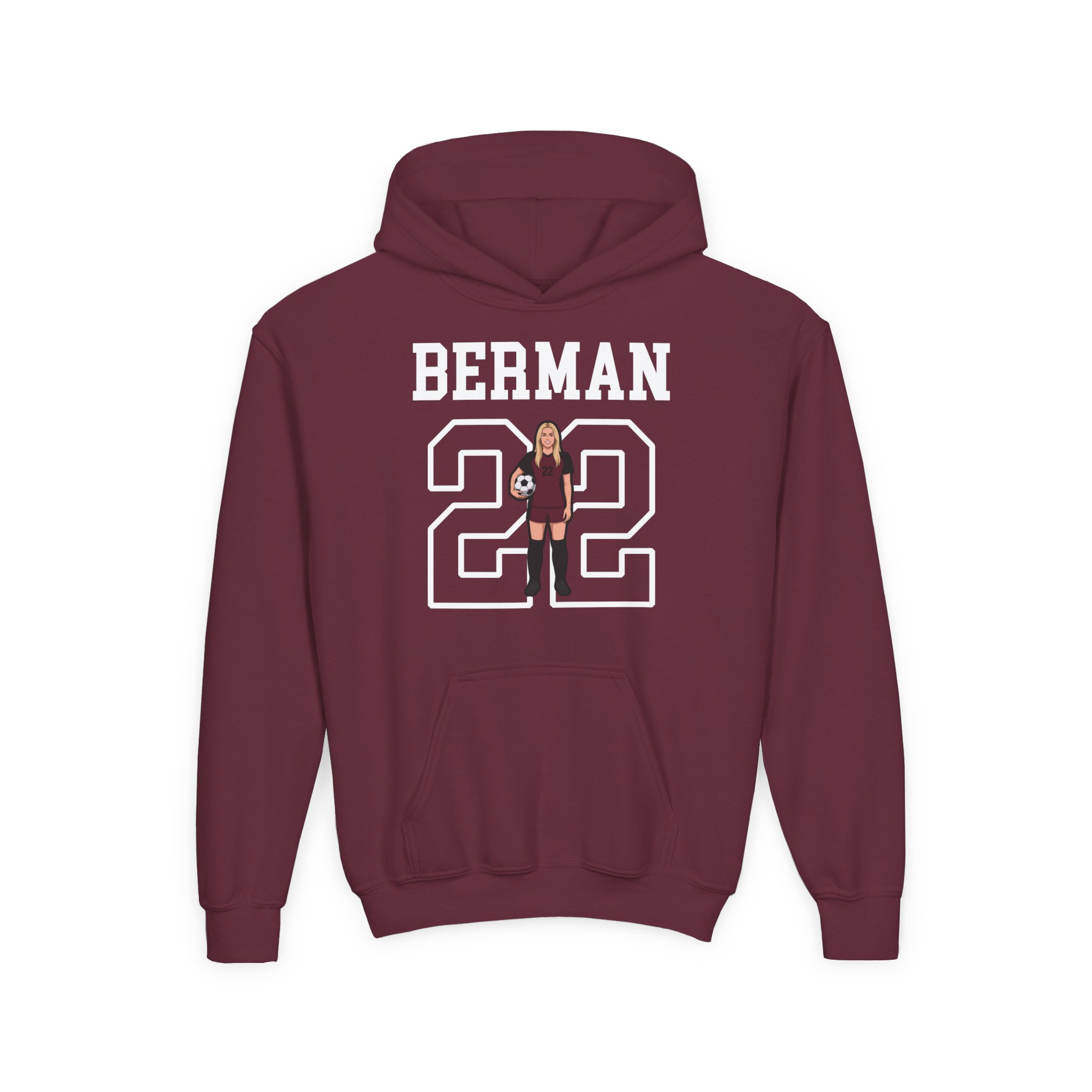 Youth Hoodie — character_shirsey in Maroon