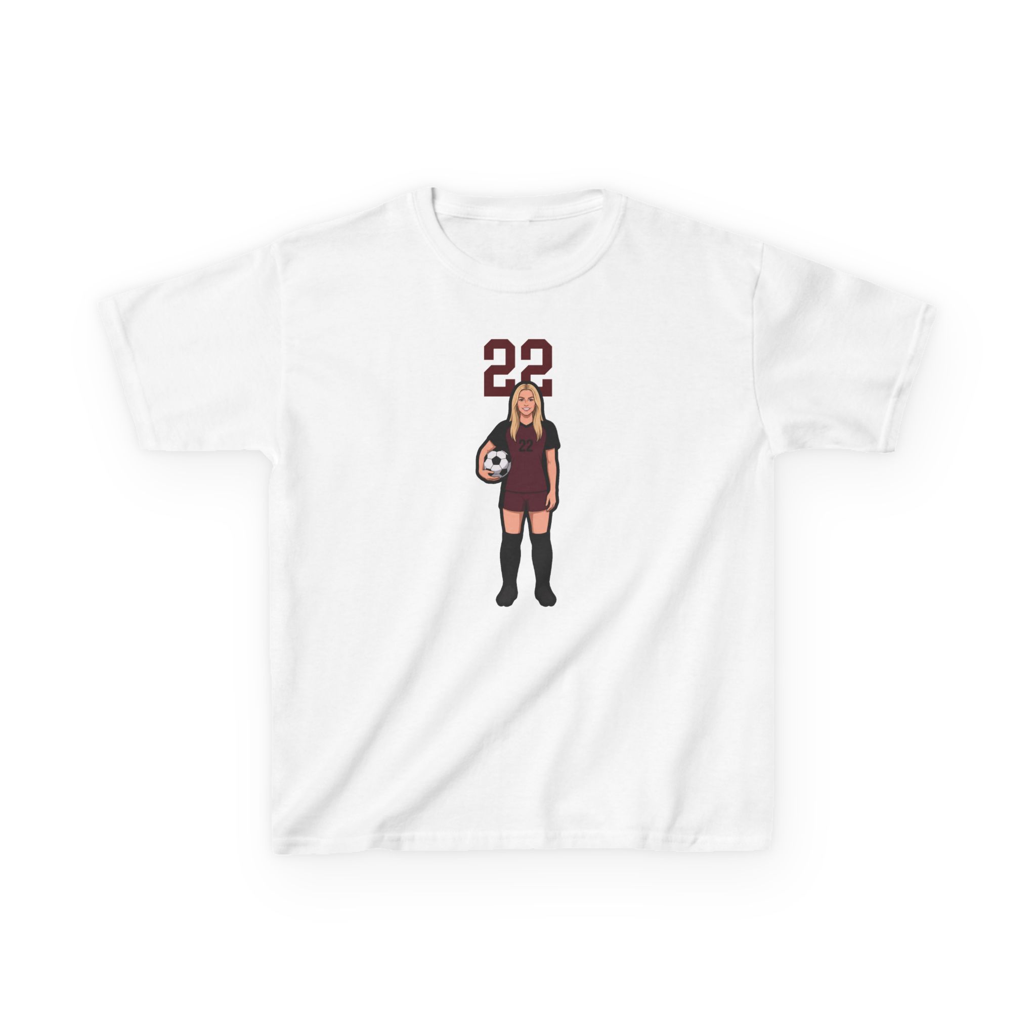 Youth Tee — character_number_top in White