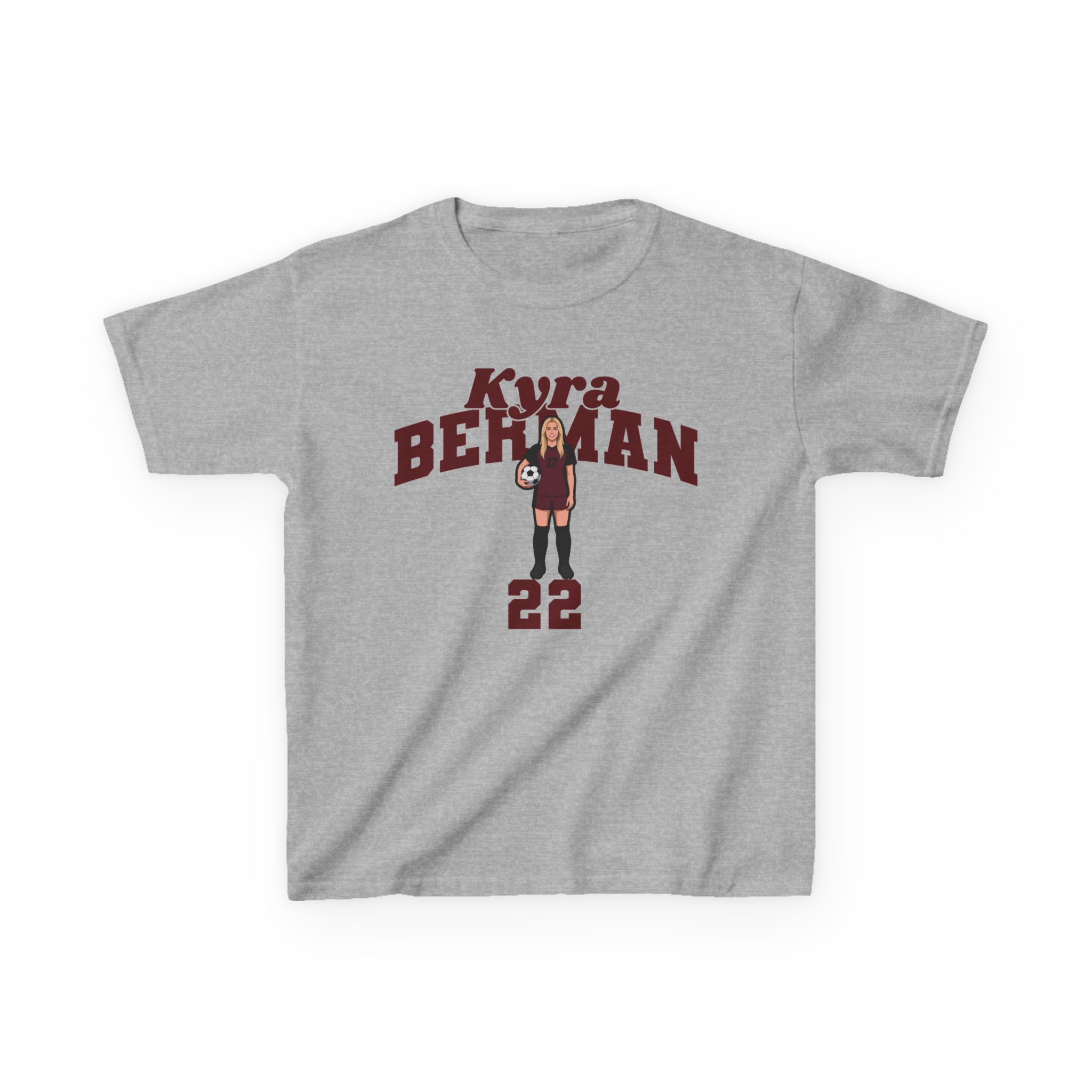 Youth Tee — character_signature_arch in Grey