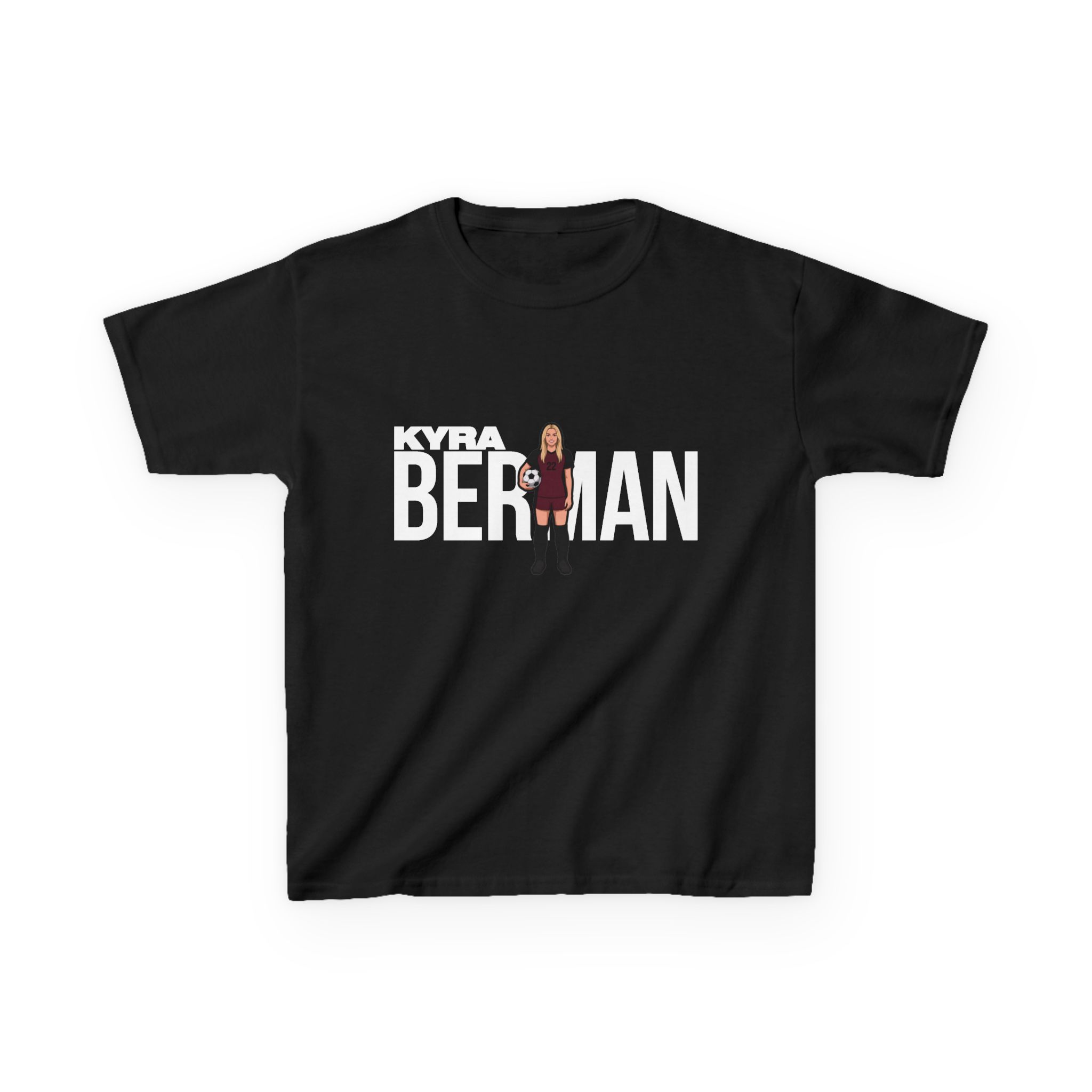 Youth Tee — character_player_name in Black