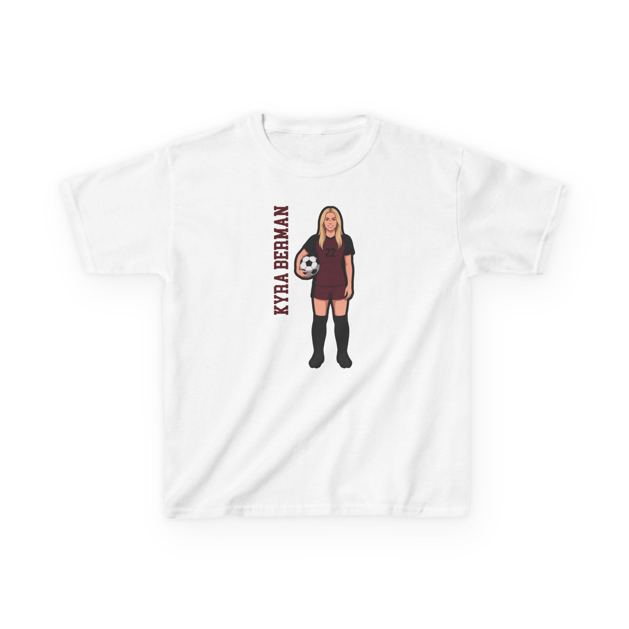 Youth Tee — character_name_vertical in White