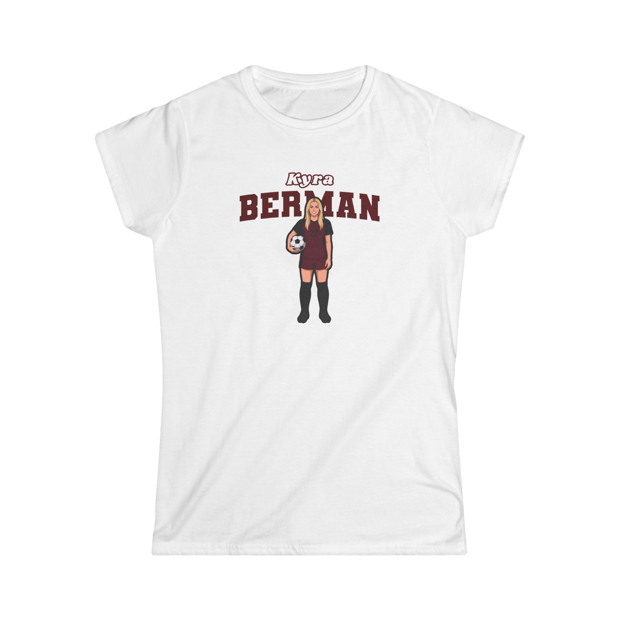 Women's Softstyle Tee — character_name_arch in White
