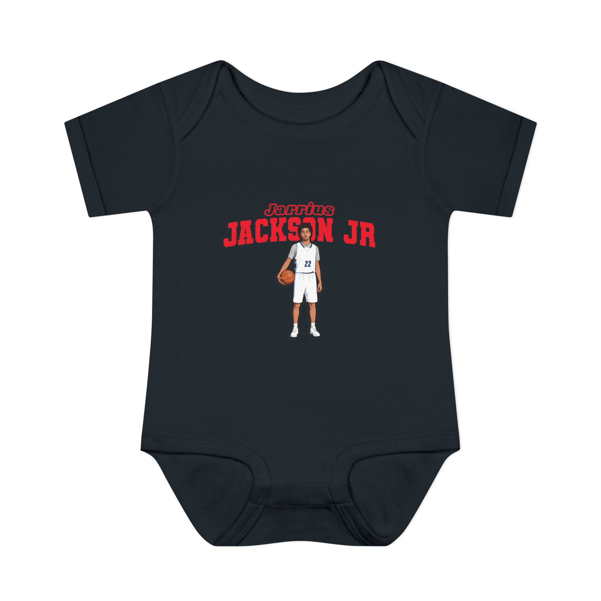 Baby Onesie — character_name_arch in Black