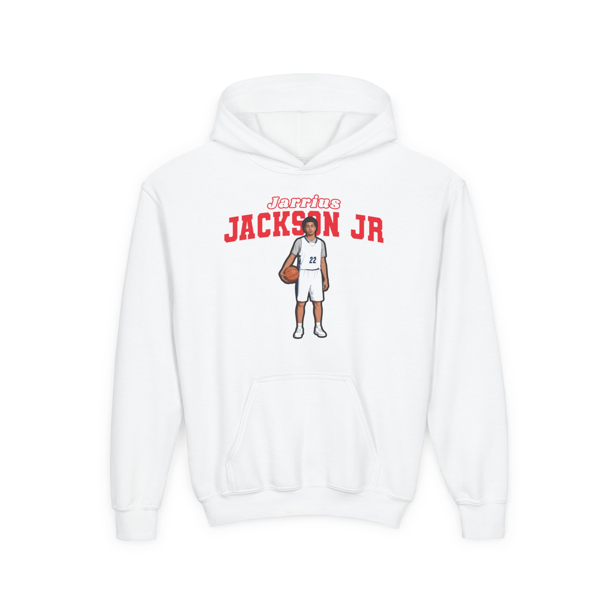 Youth Hoodie — character_name_arch in White