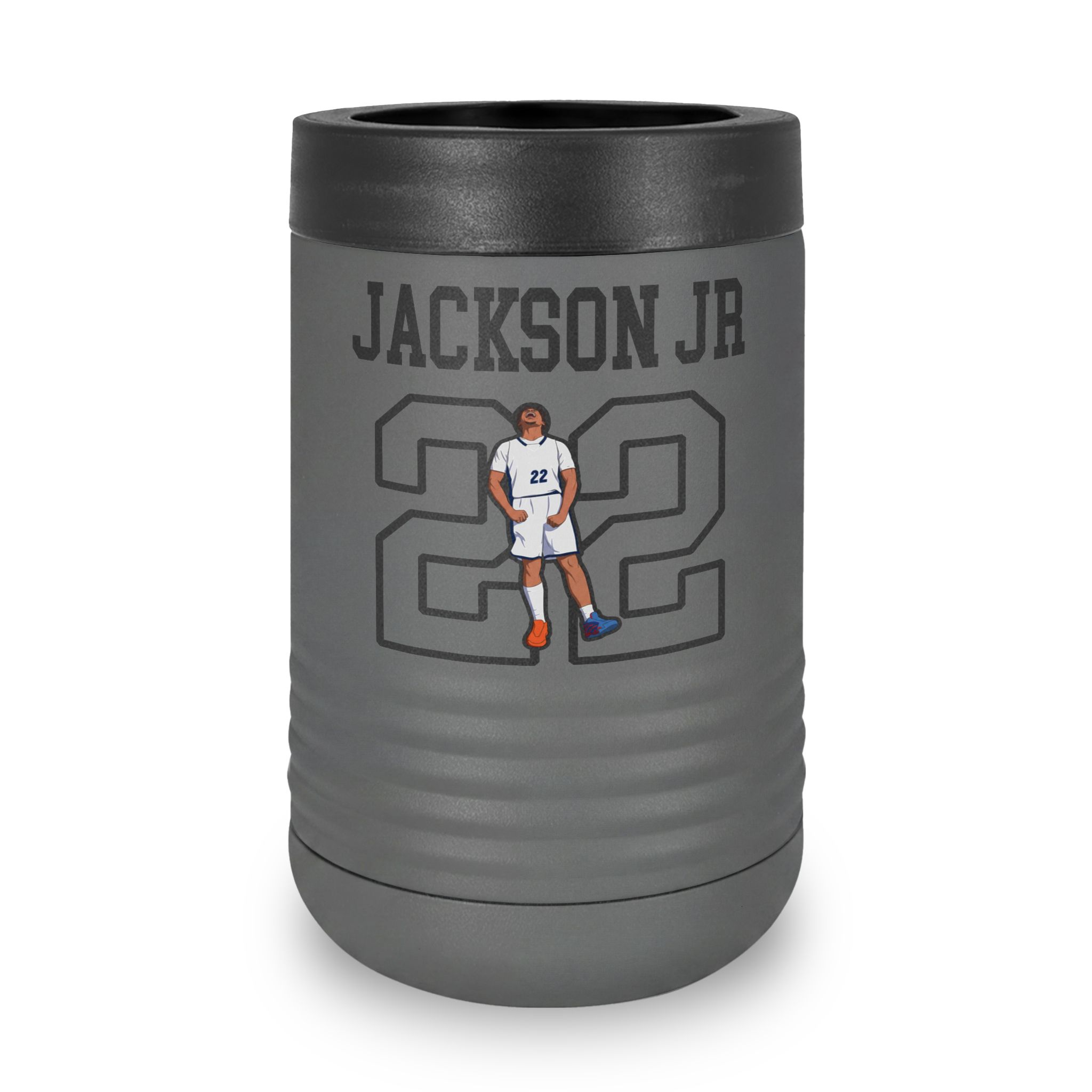 Stainless Can Cooler — character_shirsey in Grey