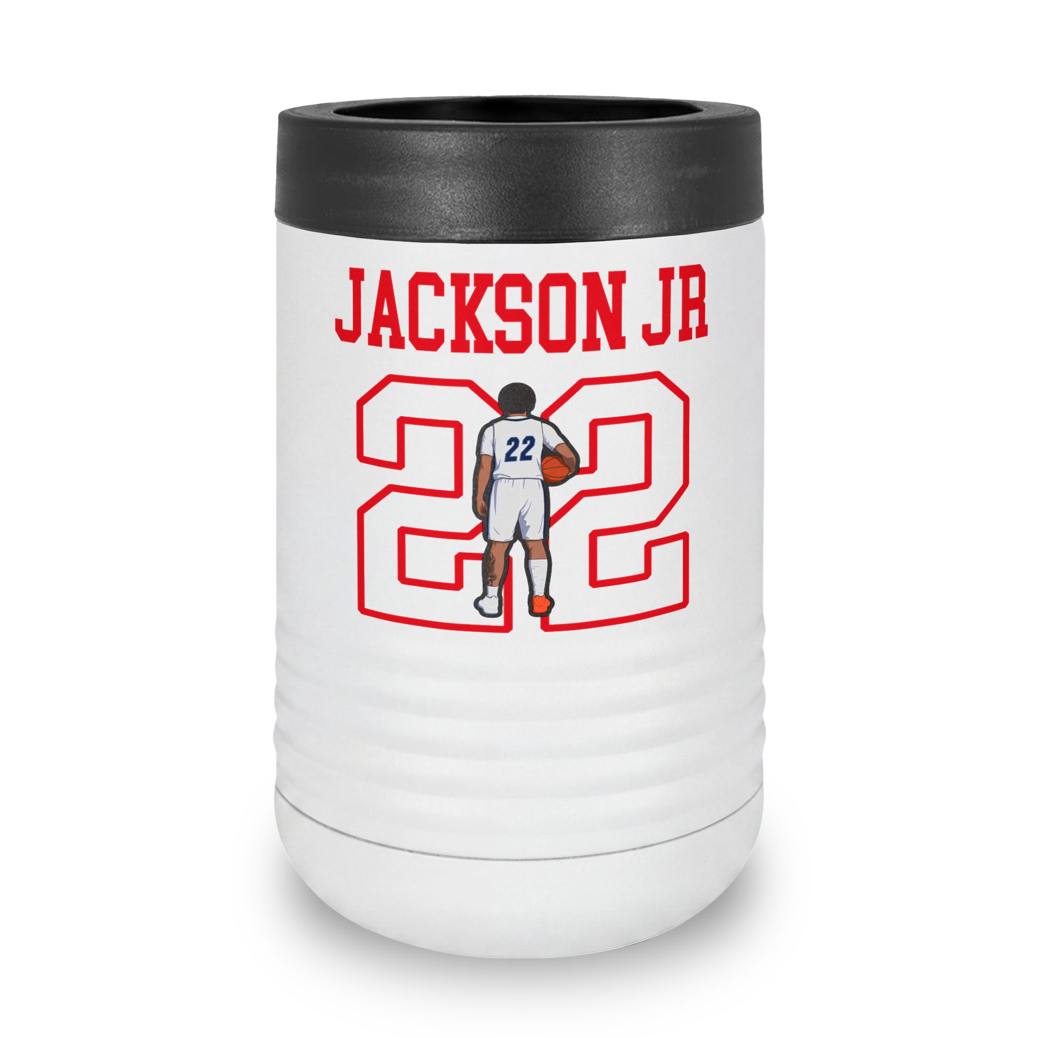 Stainless Can Cooler — character_shirsey in White