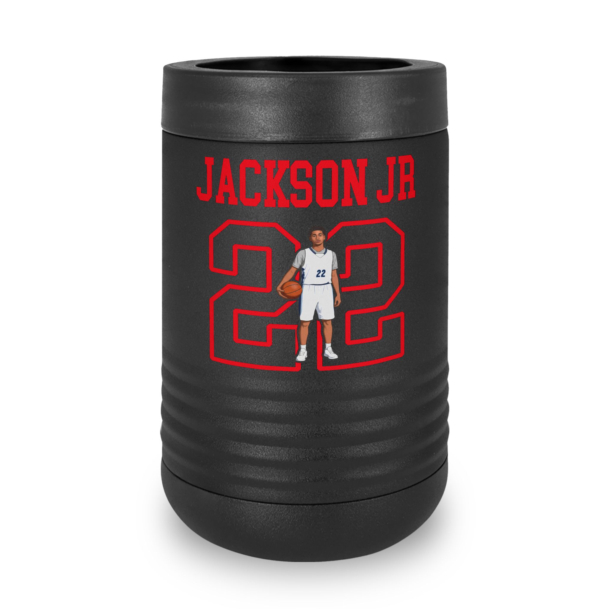Stainless Can Cooler — character_shirsey in Black