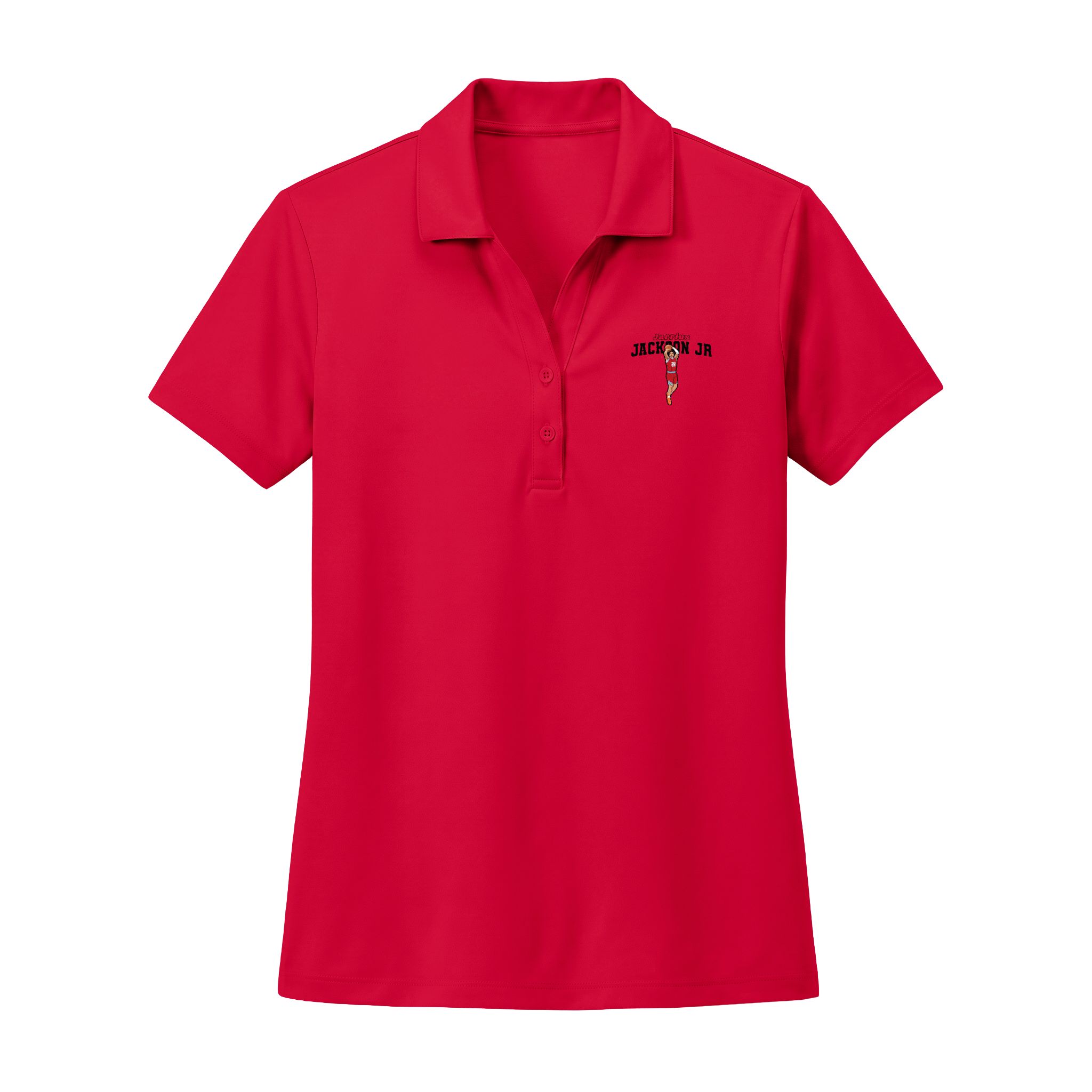 Women's Polo — character_name_arch in Red