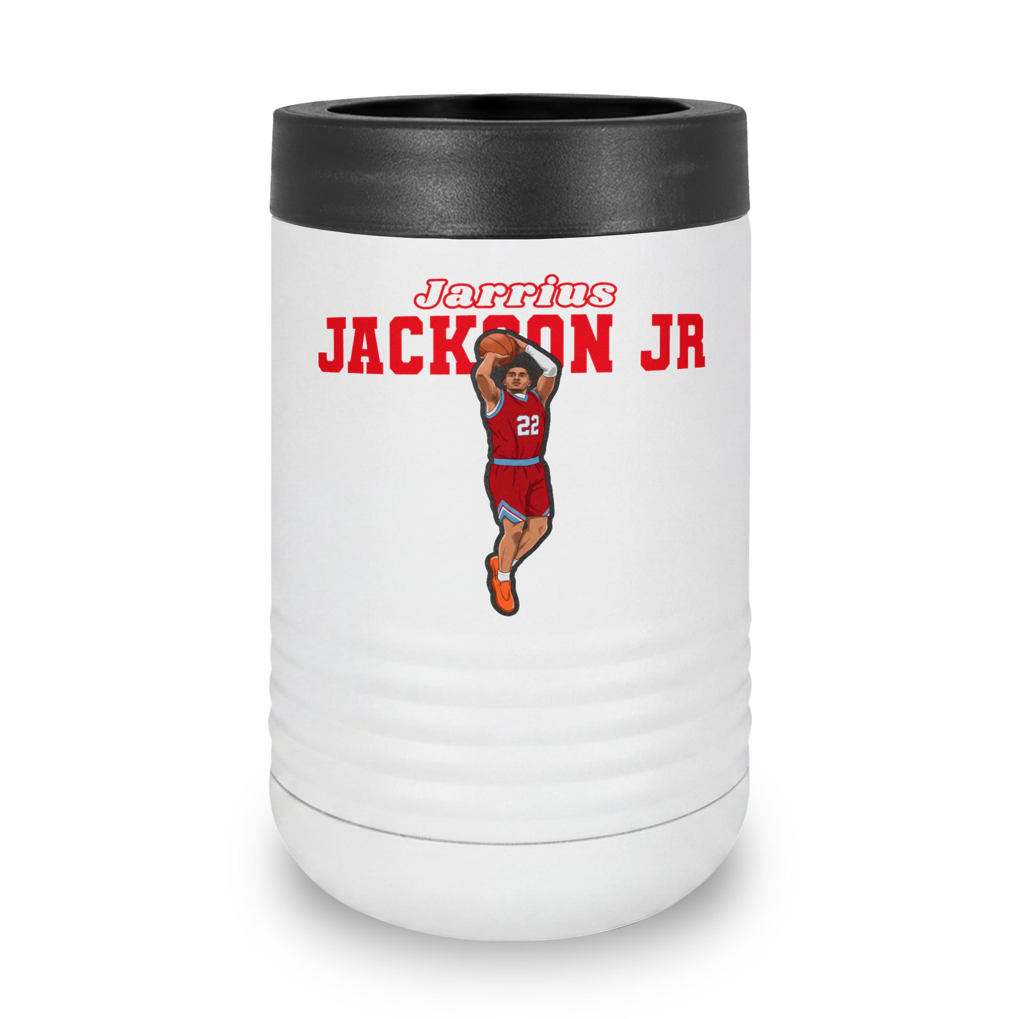 Stainless Can Cooler — character_name_arch in White