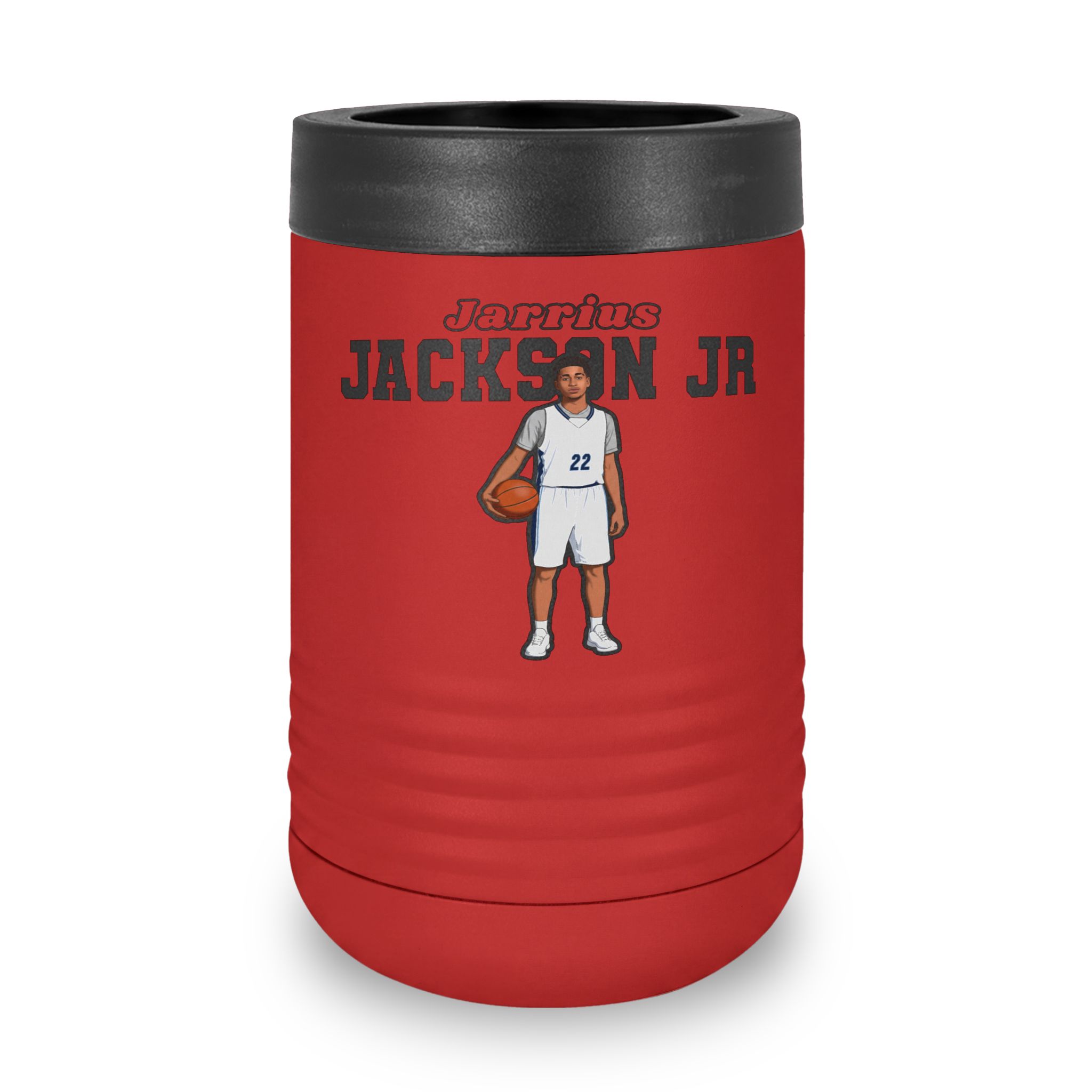 Stainless Can Cooler — character_name_arch in Red