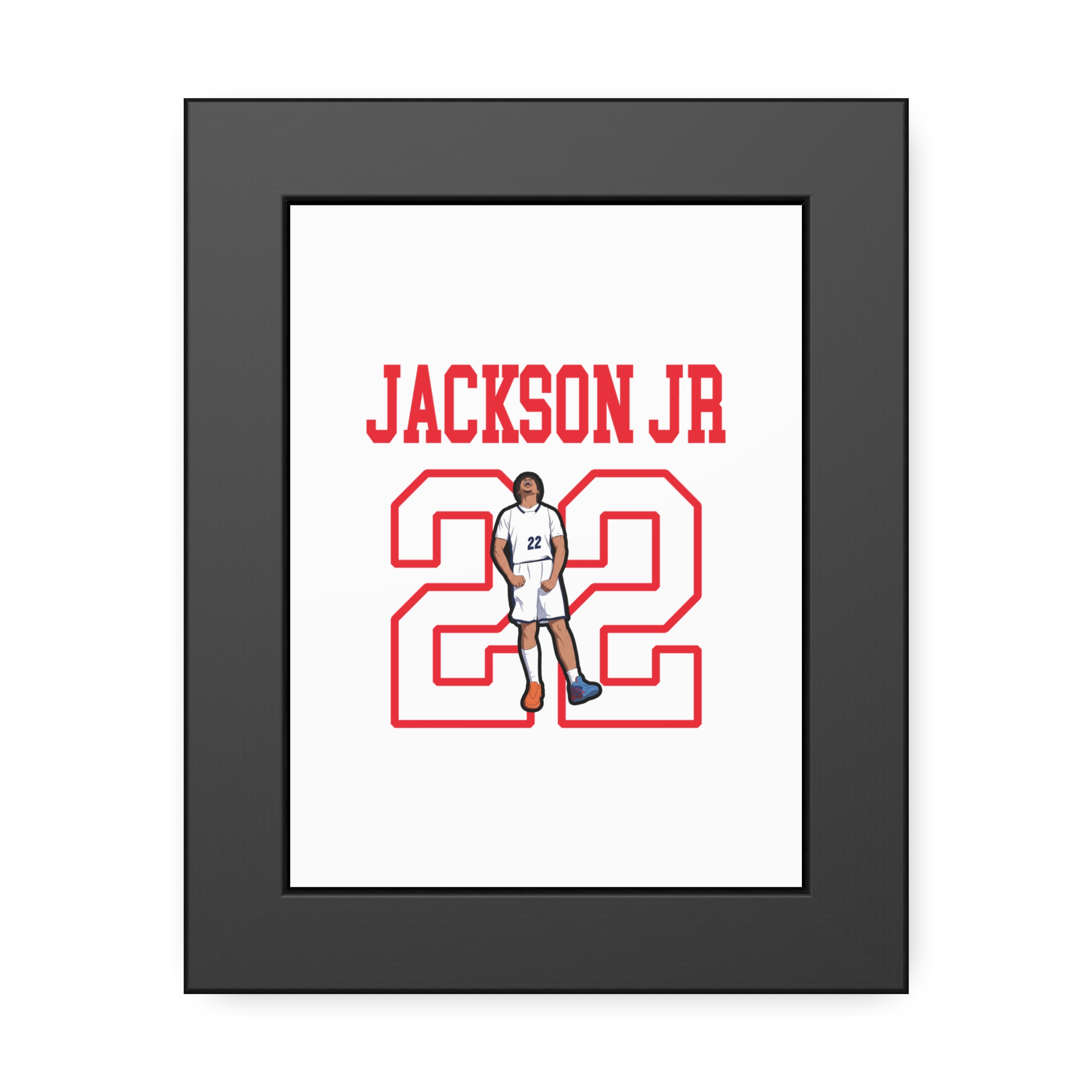 Framed Poster — character_shirsey in Black
