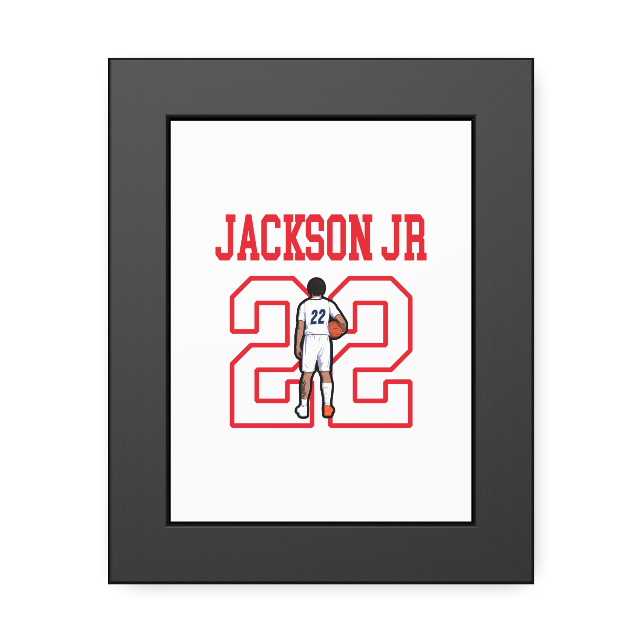 Framed Poster — character_shirsey in Black