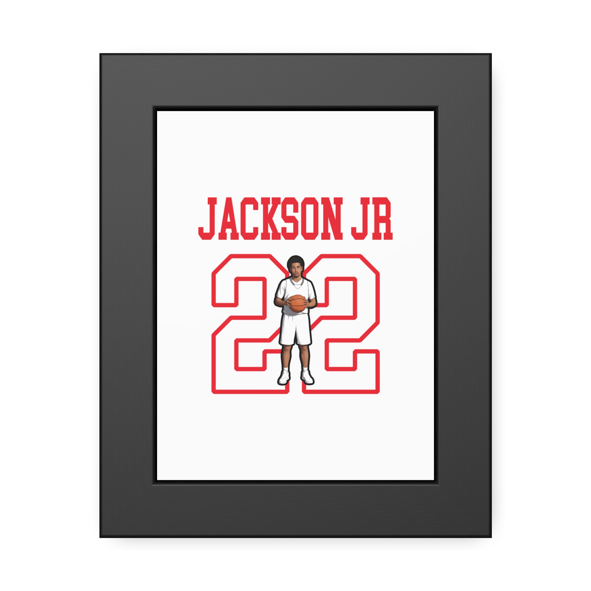 Framed Poster — character_shirsey in Black