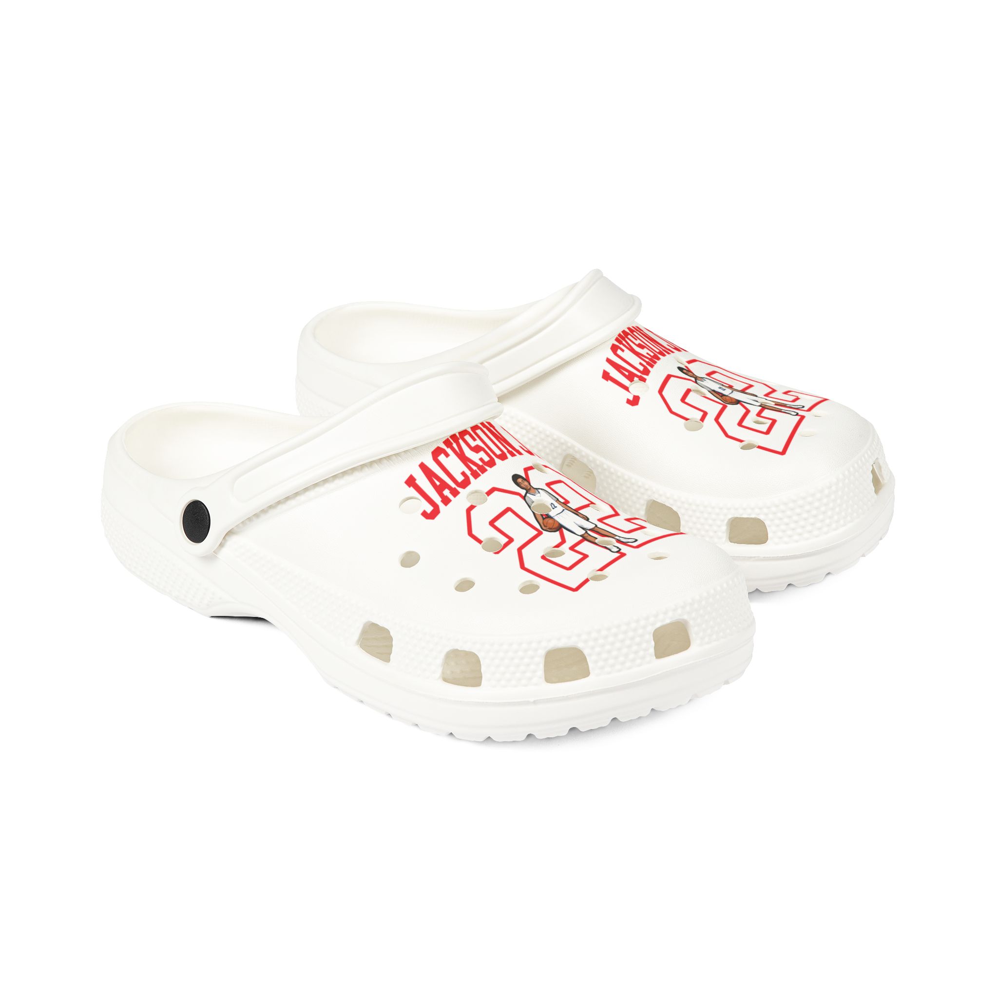 Rubber Clogs — character_shirsey in White