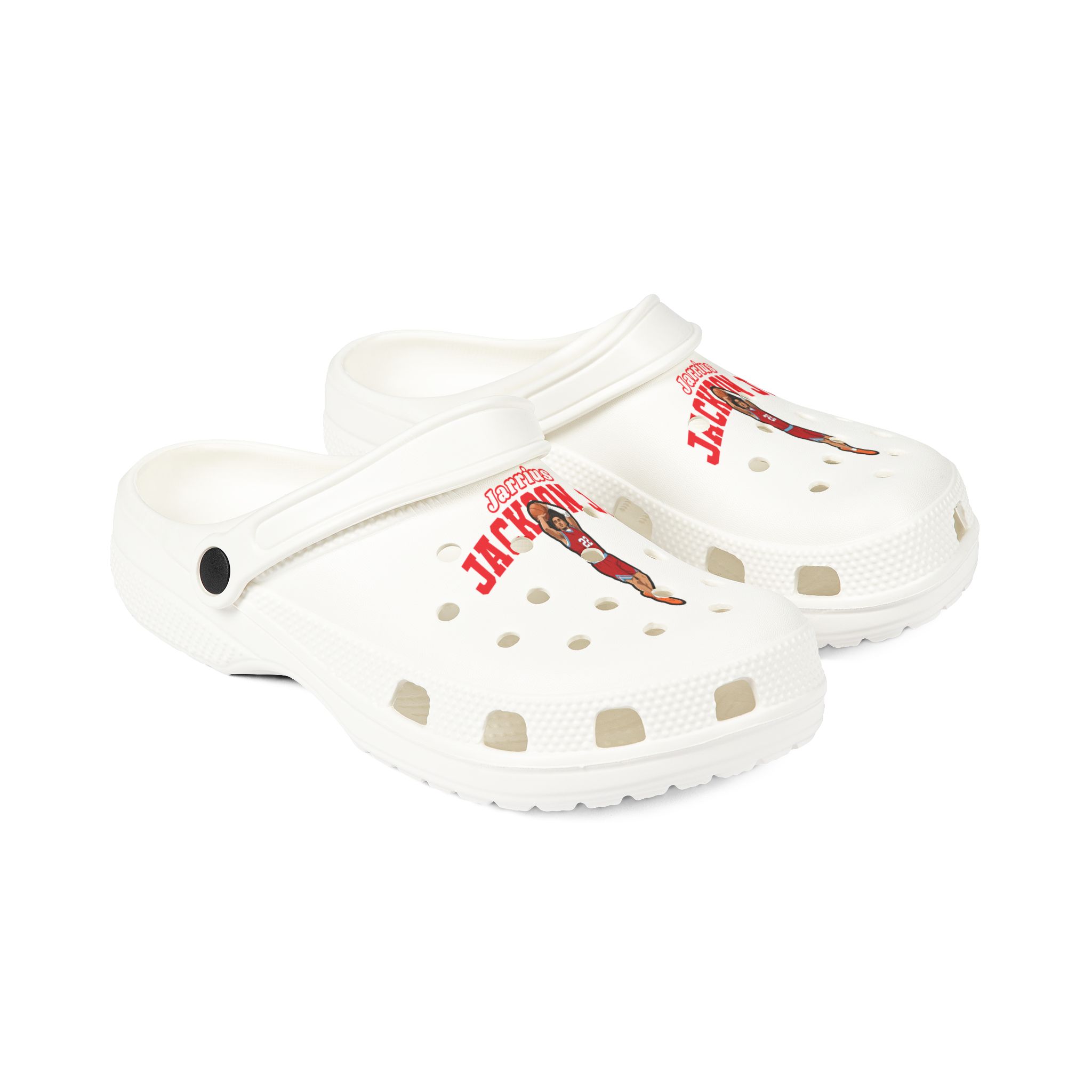 Rubber Clogs — character_name_arch in White
