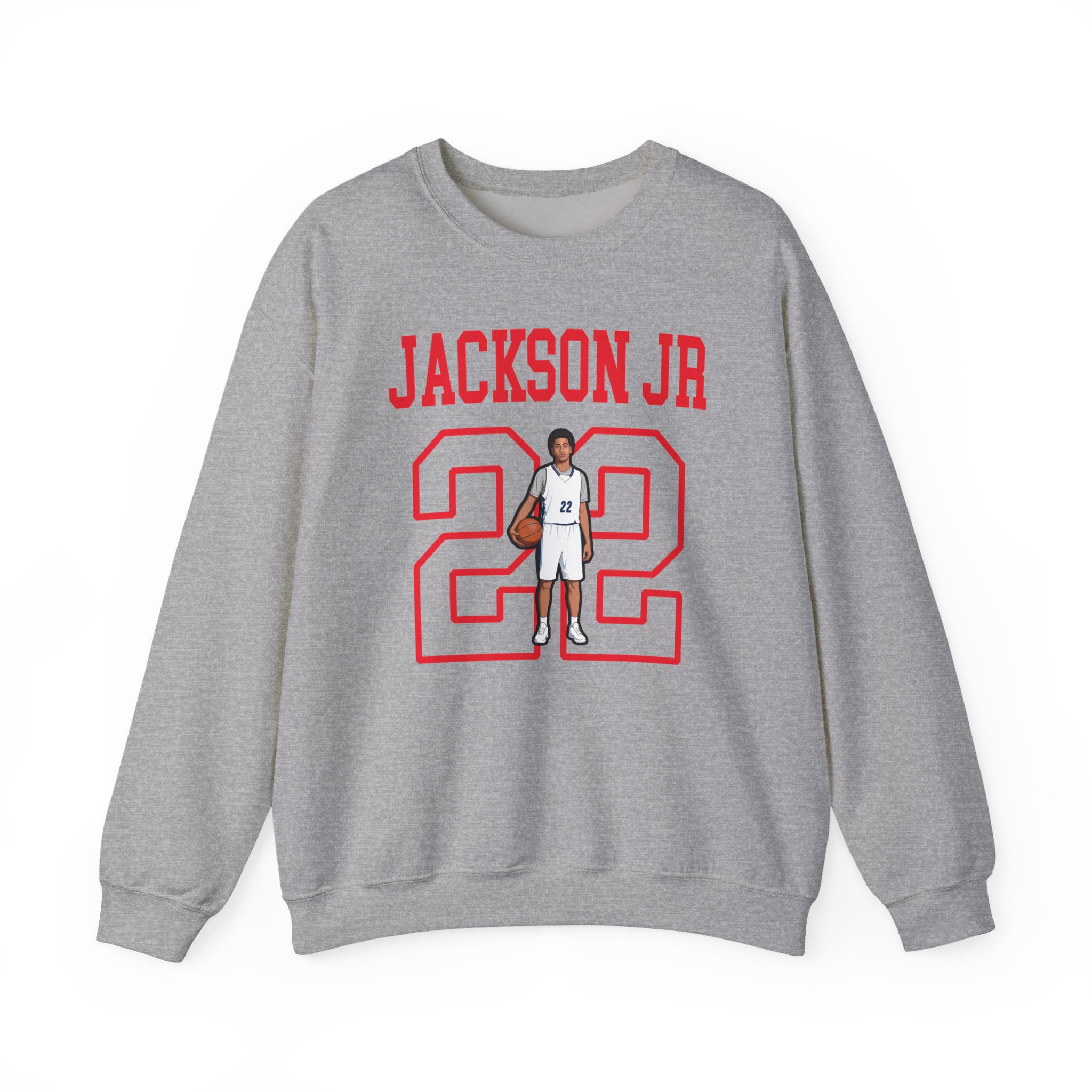 Crewneck Sweatshirt — character_shirsey in Grey
