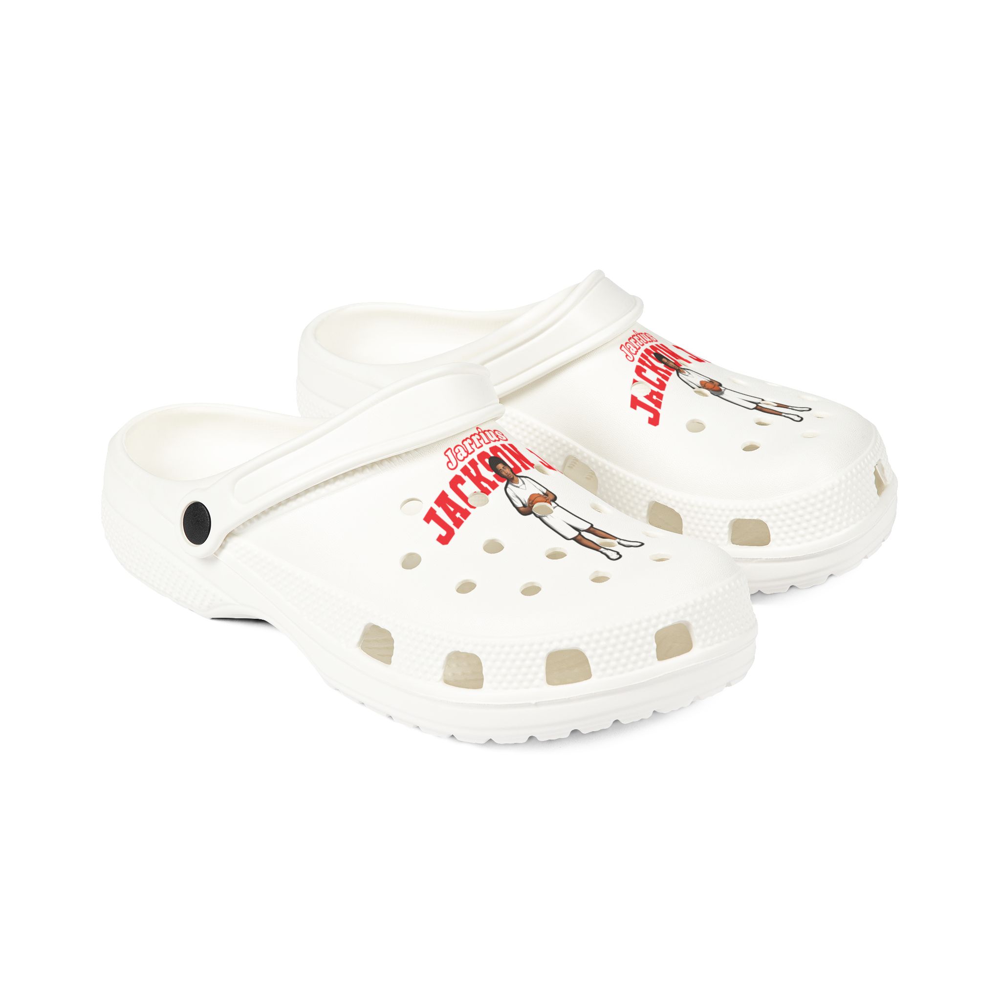Rubber Clogs — character_name_arch in White